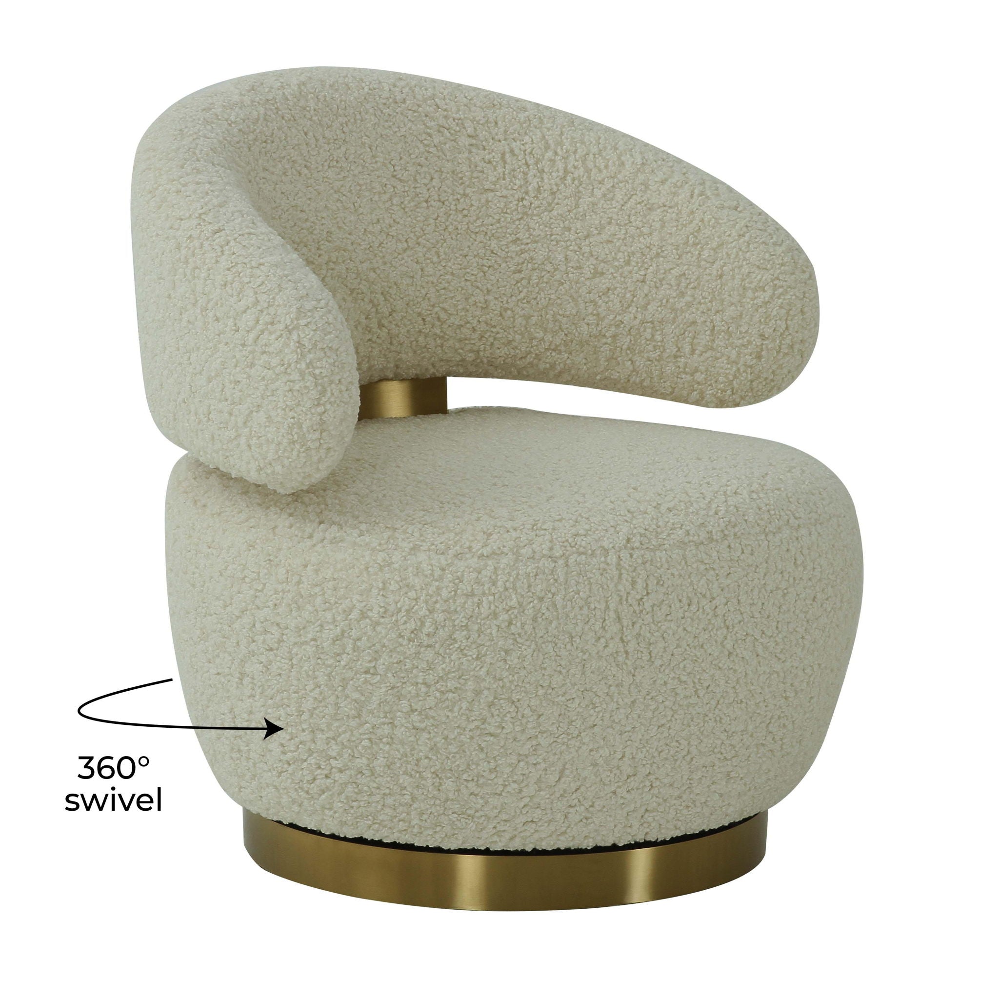 Austin - Faux Shearling Chair - Beige