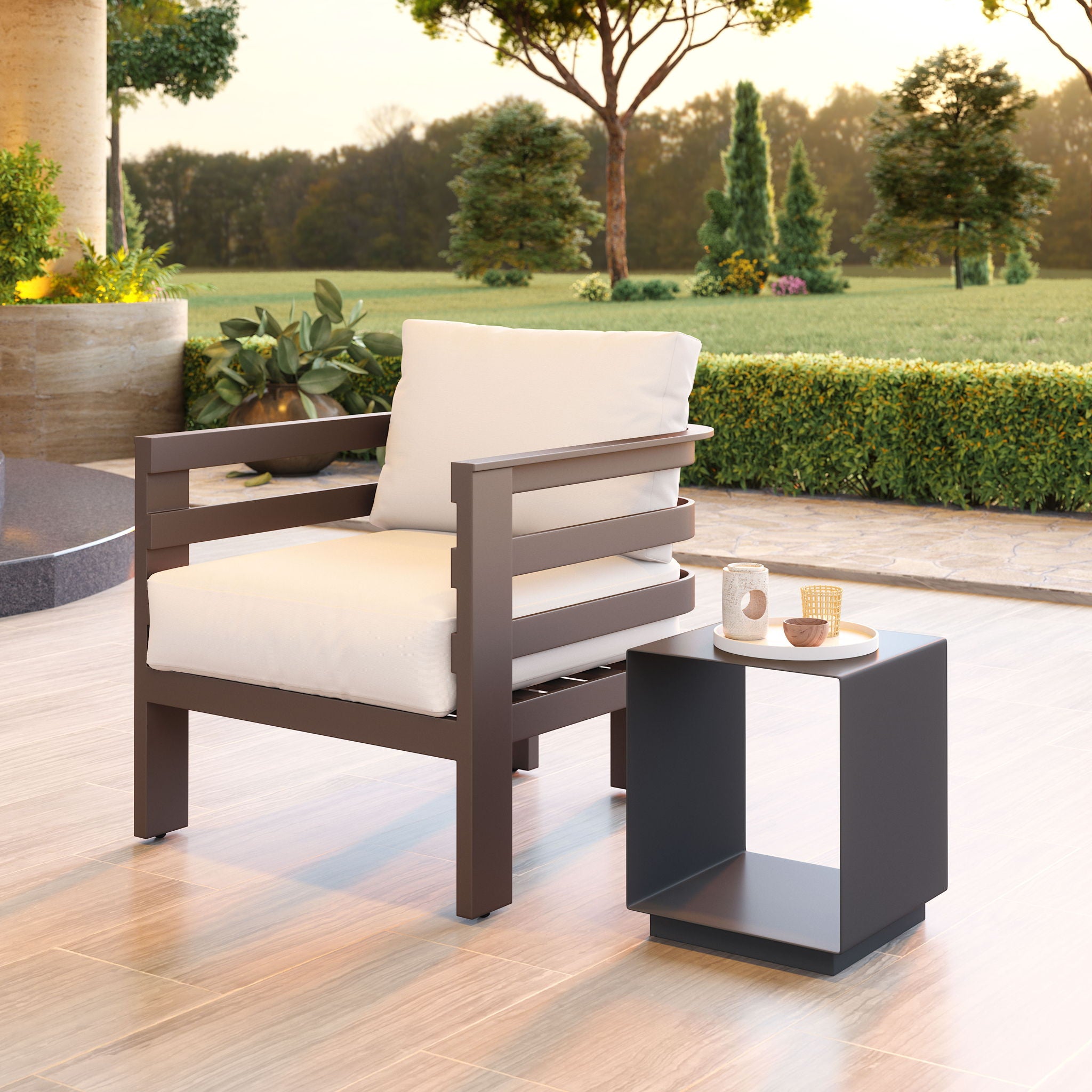 Kokos - Outdoor Side Table - Charcoal
