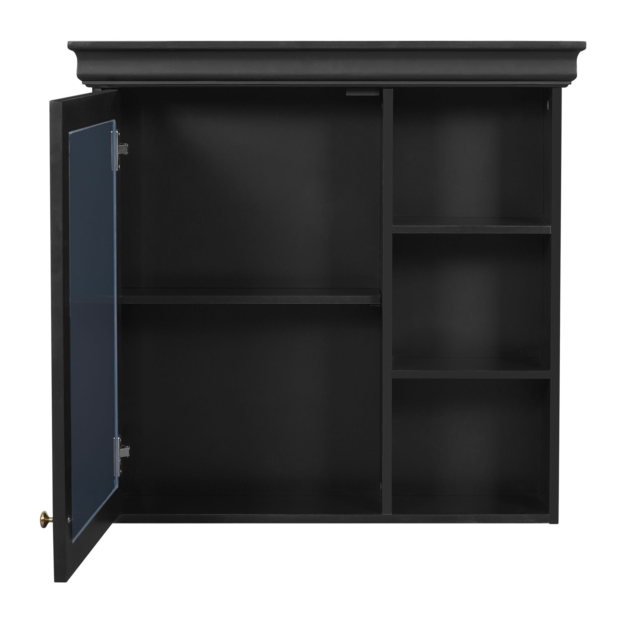 Wall Mounted Bathroom Medicine Cabinet With Mirror And Adjustable Storage With Soft Close Hinges