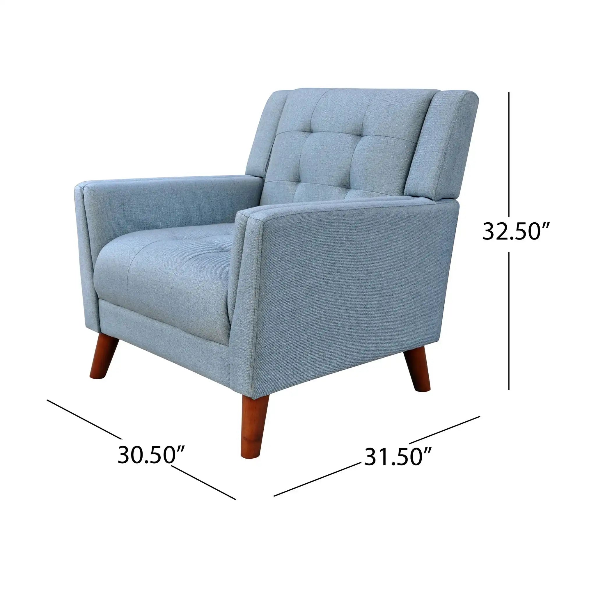 Luminaesque - Fabric Upholstered Armchair With Tufted Back