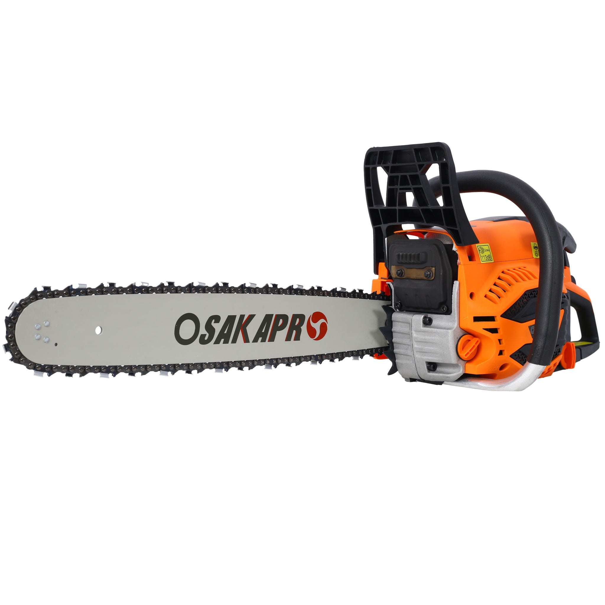 62Cc Gas Powered Chainsaw 20" 2 Cycle Petrol Handheld Chain Saw Epa Compliant Aluminium - Orange