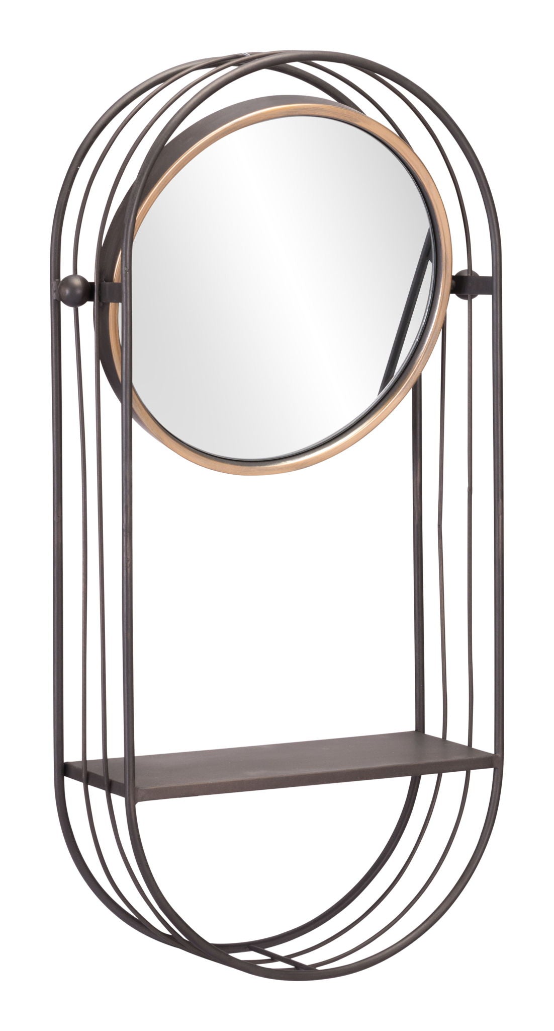 Saroni - Mirror Shelf - Gray