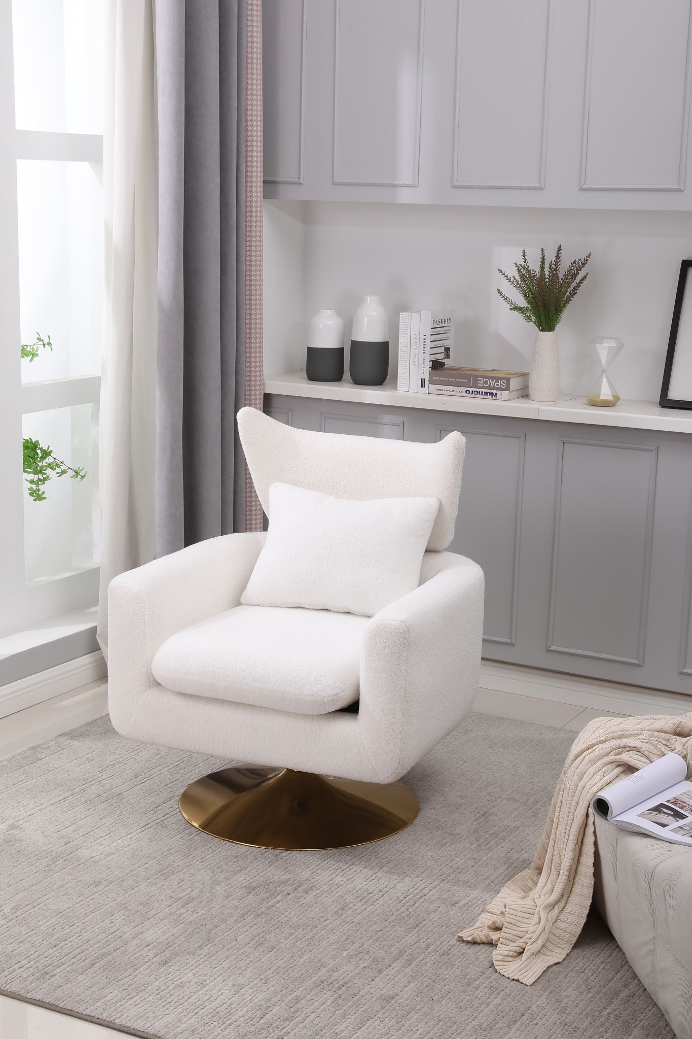 Classic Mid-Century 360 Degree Swivel Accent Chair