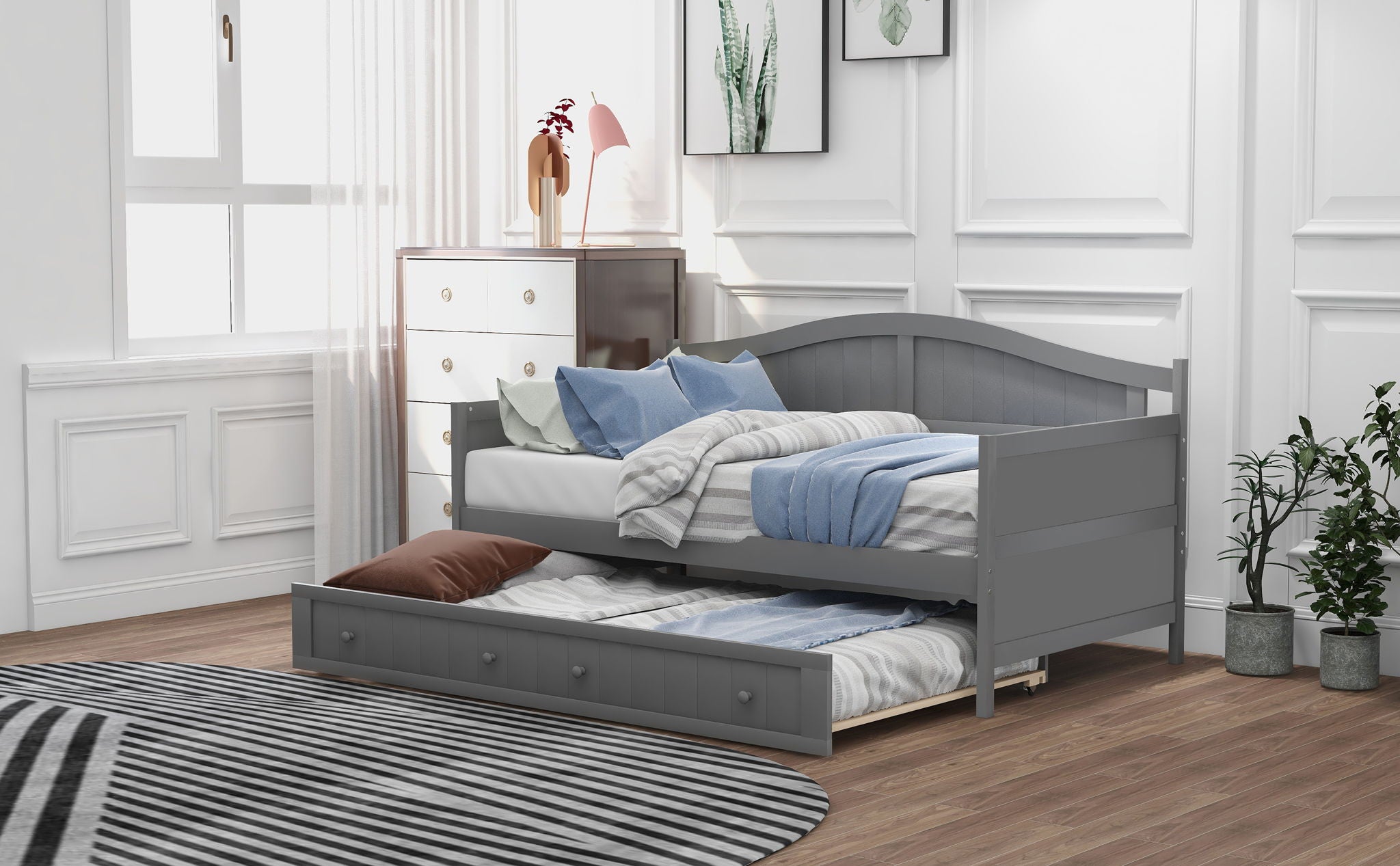 Wooden Daybed, Sofa Bed, No Box Spring Needed