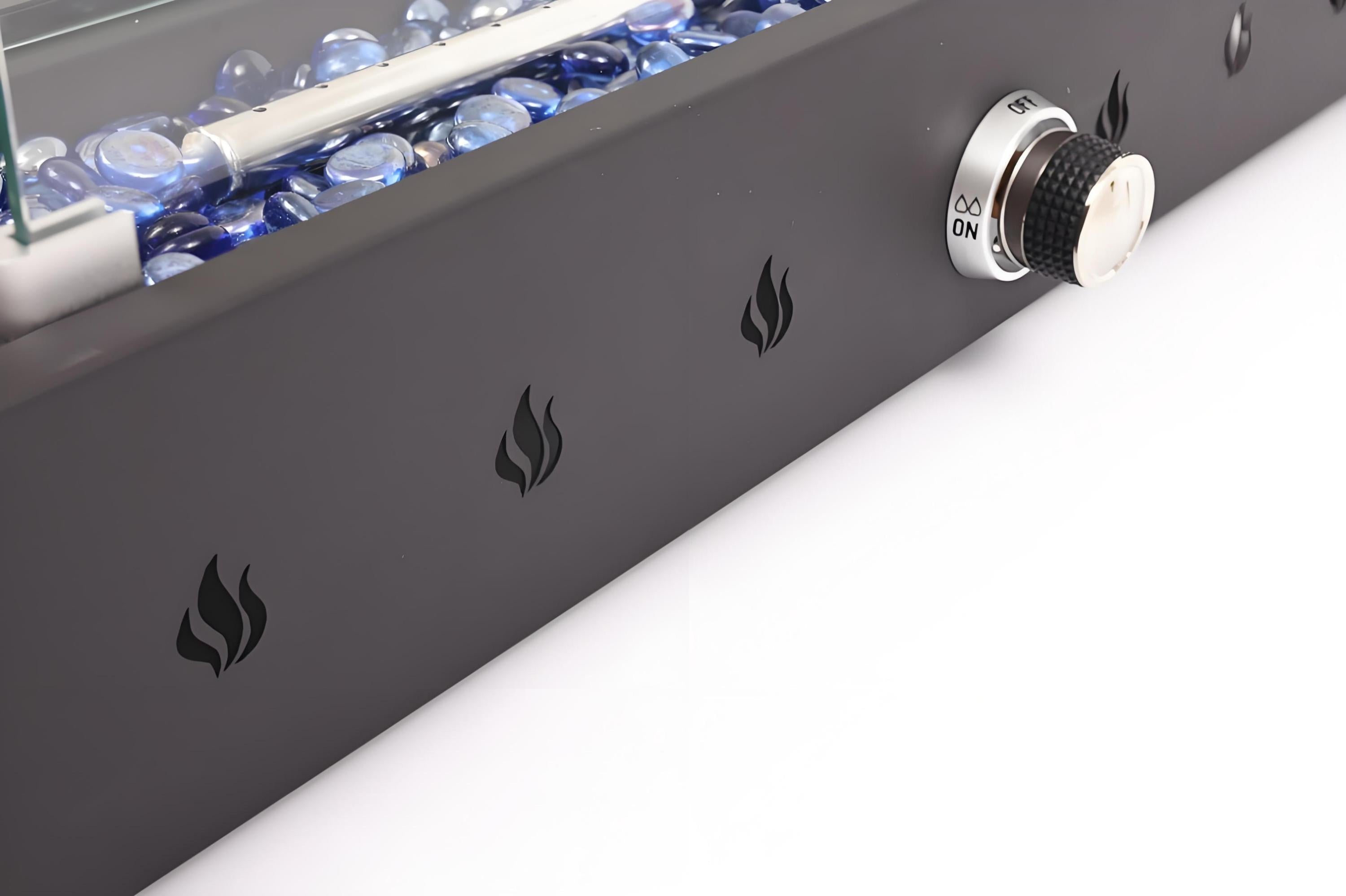 28-Inch Rectangle Fire Pit with 40000 BTU Propane Heating