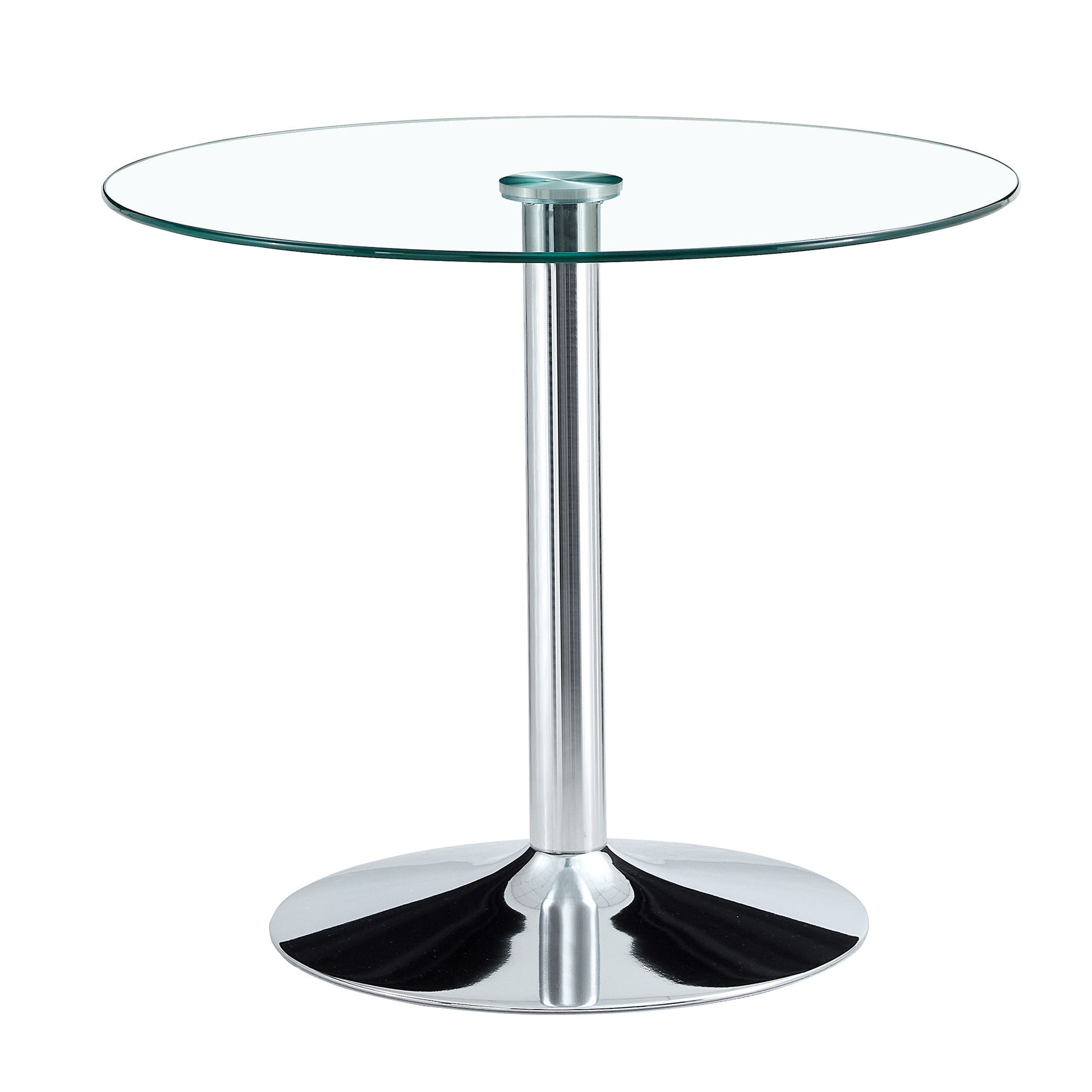 Modern Minimalist Round Dining Table With Glass Top - Best Buy Furniture