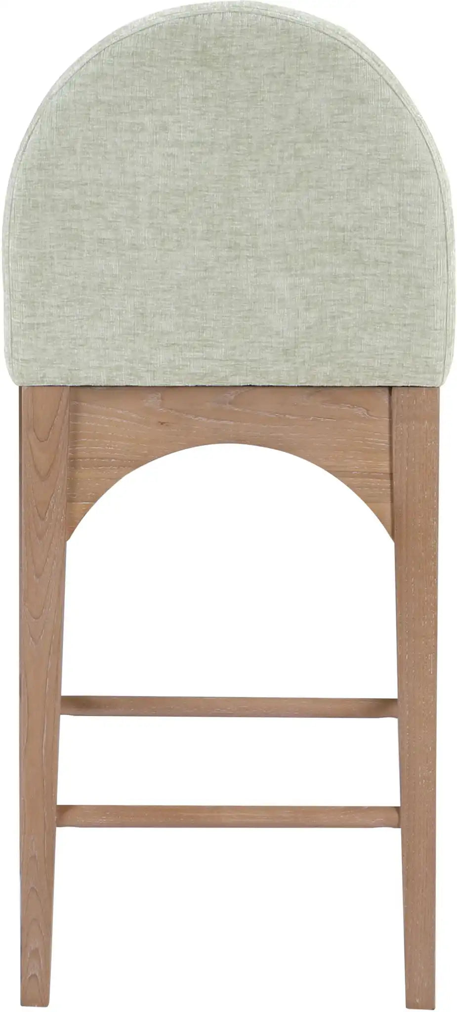 Waldorf - Chenille Stool With Natural Legs