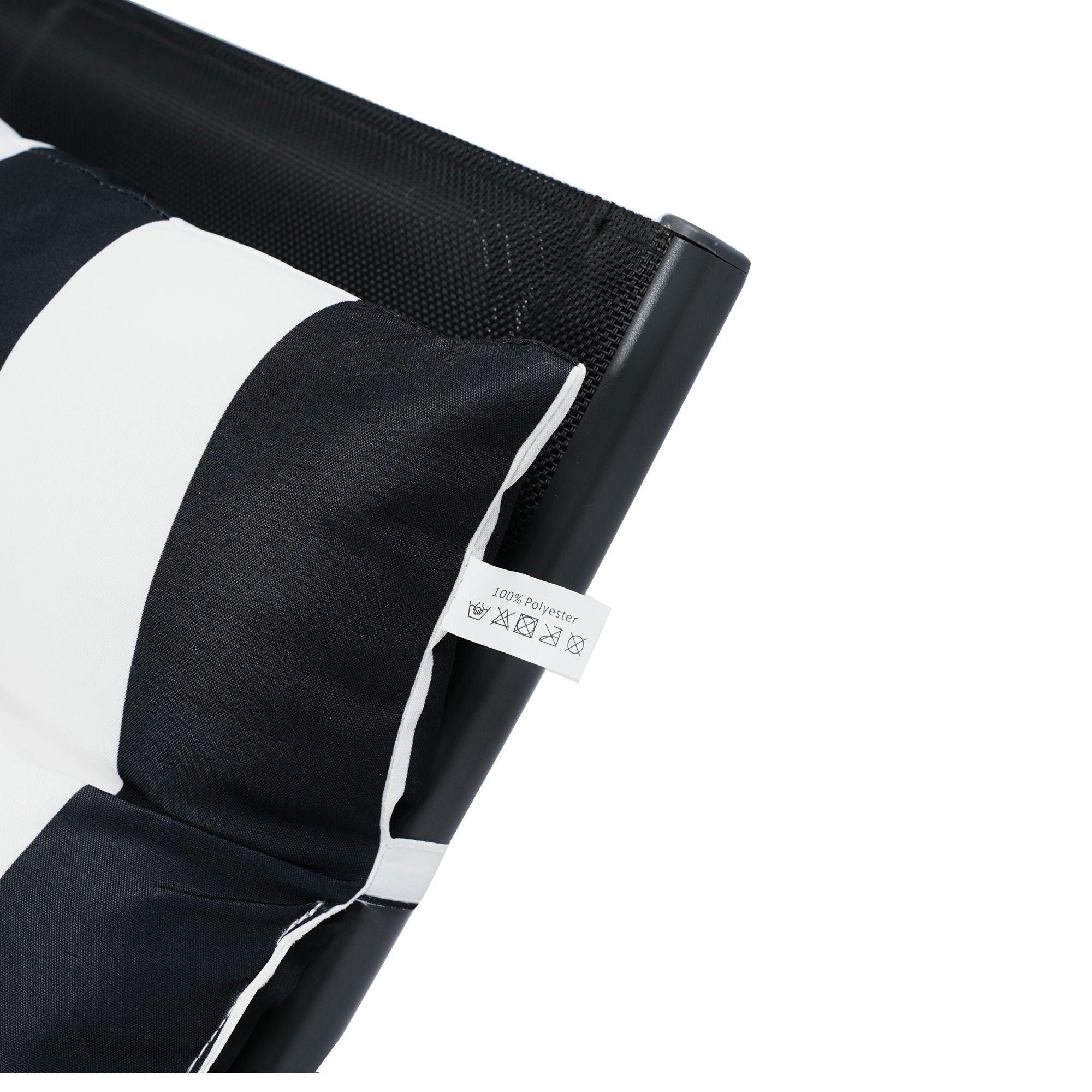 Outdoor Lounge Chairs (Set of 2), Cushion Replacement Patio Funiture Seat Cushion Chaise Lounge Cushion - Black / White