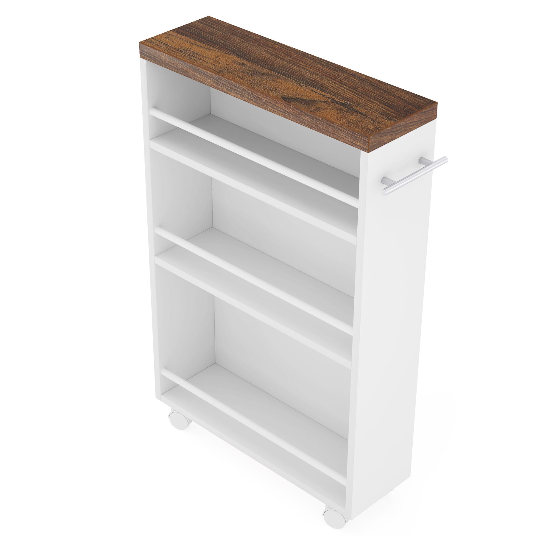 4 Tier Narrow Rolling Kitchen Slim Storage Cart