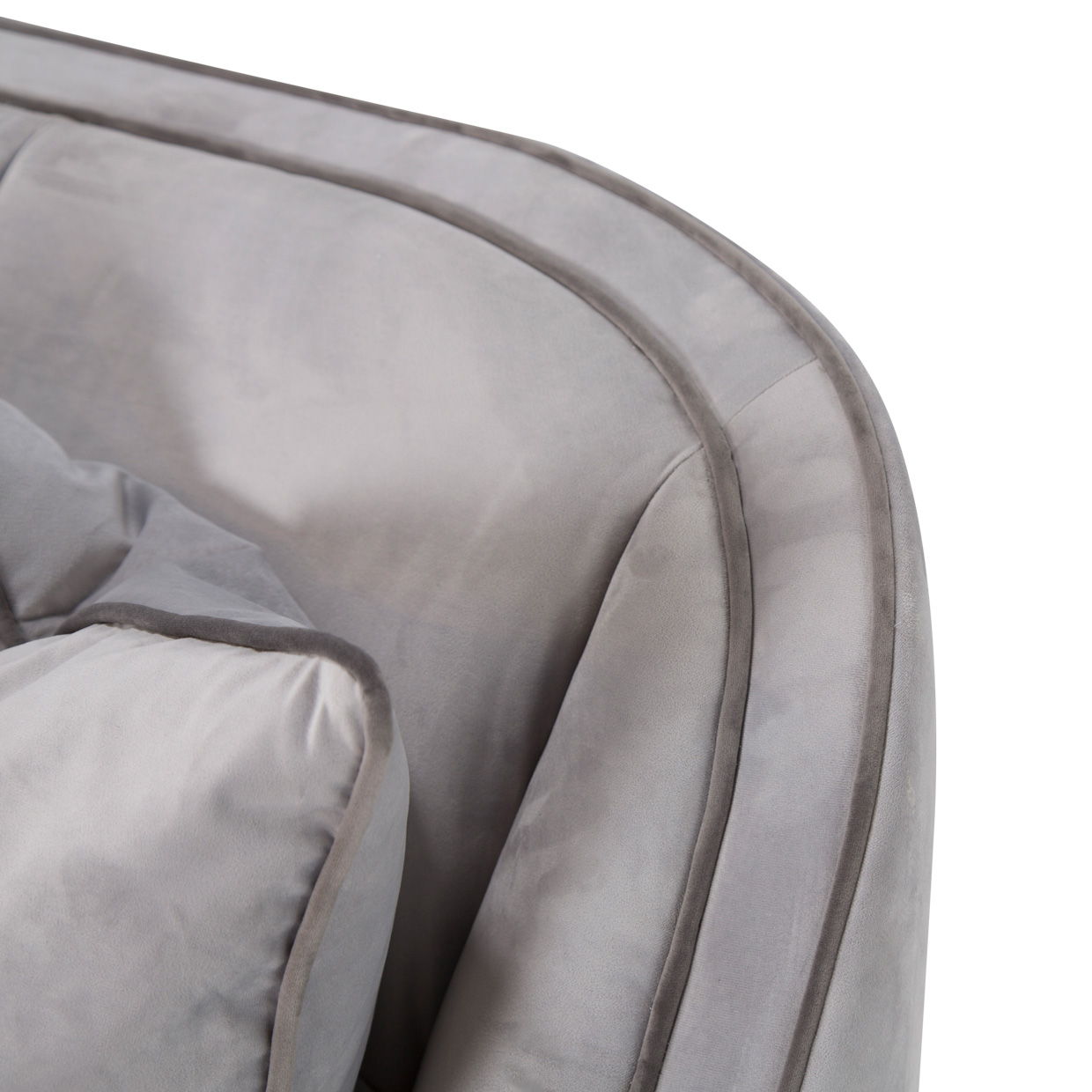Roxbury Park - Velvet Sofa - Steel/Slate