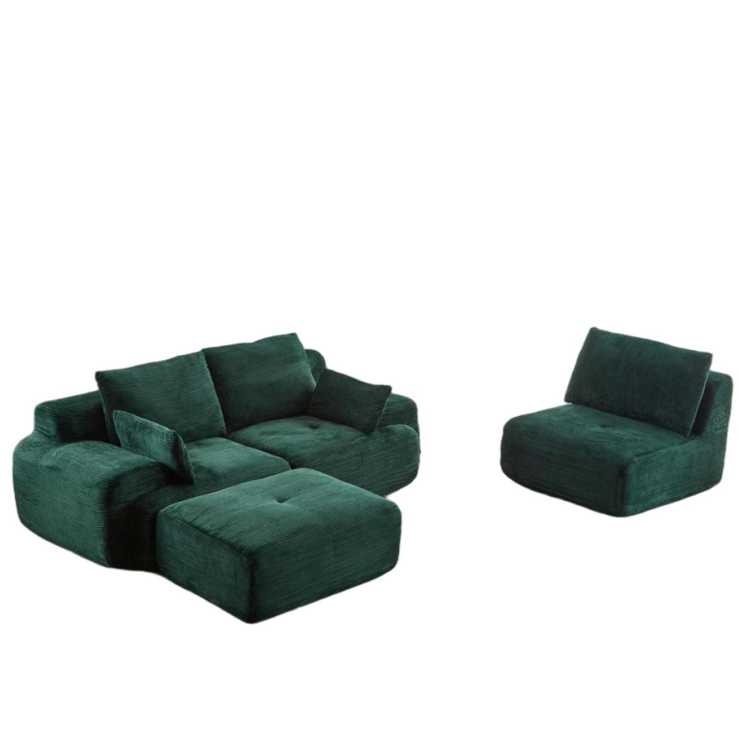 Compressed Sofa, Large Sectional Couches For Living Room, - Green