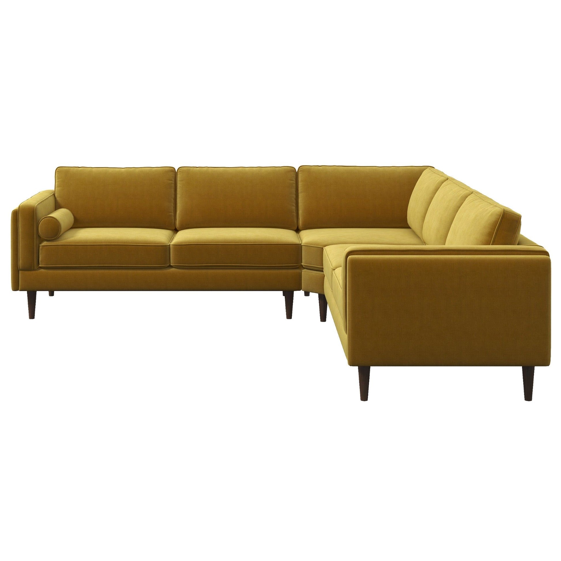 Amber - Velvet Corner Sectional Sofa - Best Buy Furniture