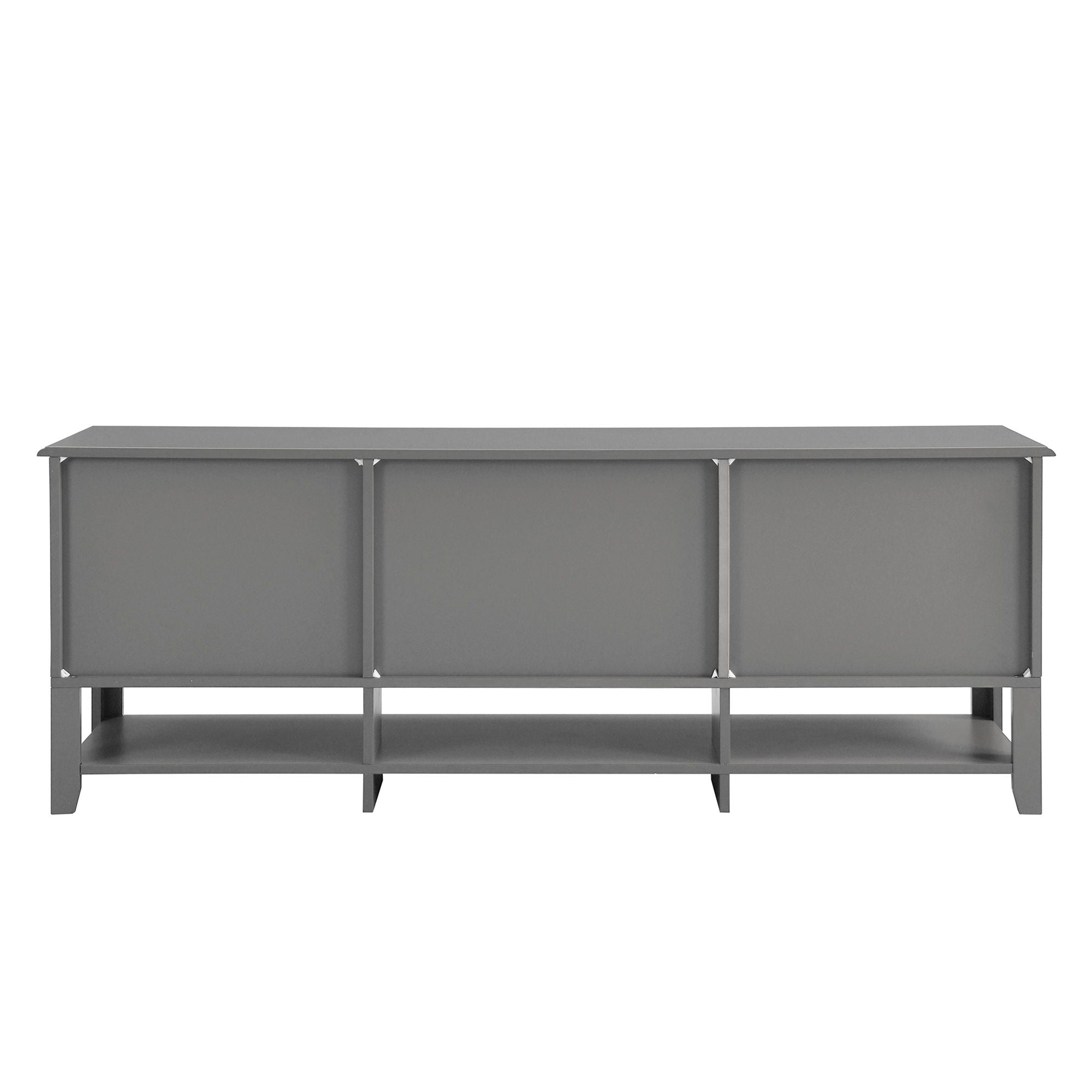 TV Stand, Entertainment Center With Dual Drawers And Hidden Storage, Cabinet With Soft Closing Doors And Sleek Panel Design