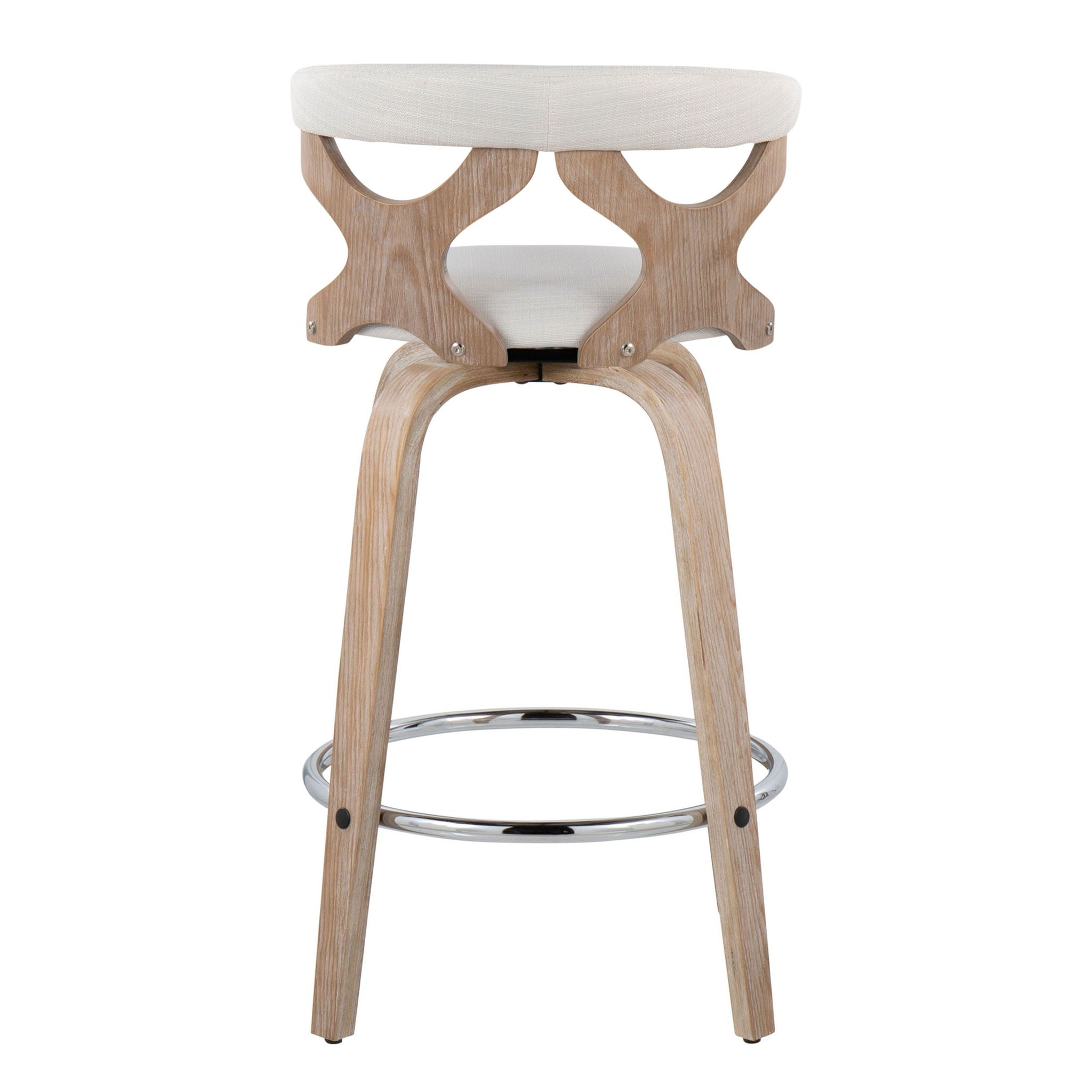 Gardenia - Mid Century Modern Fixed Height Counter Stool With Swivel (Set of 2)