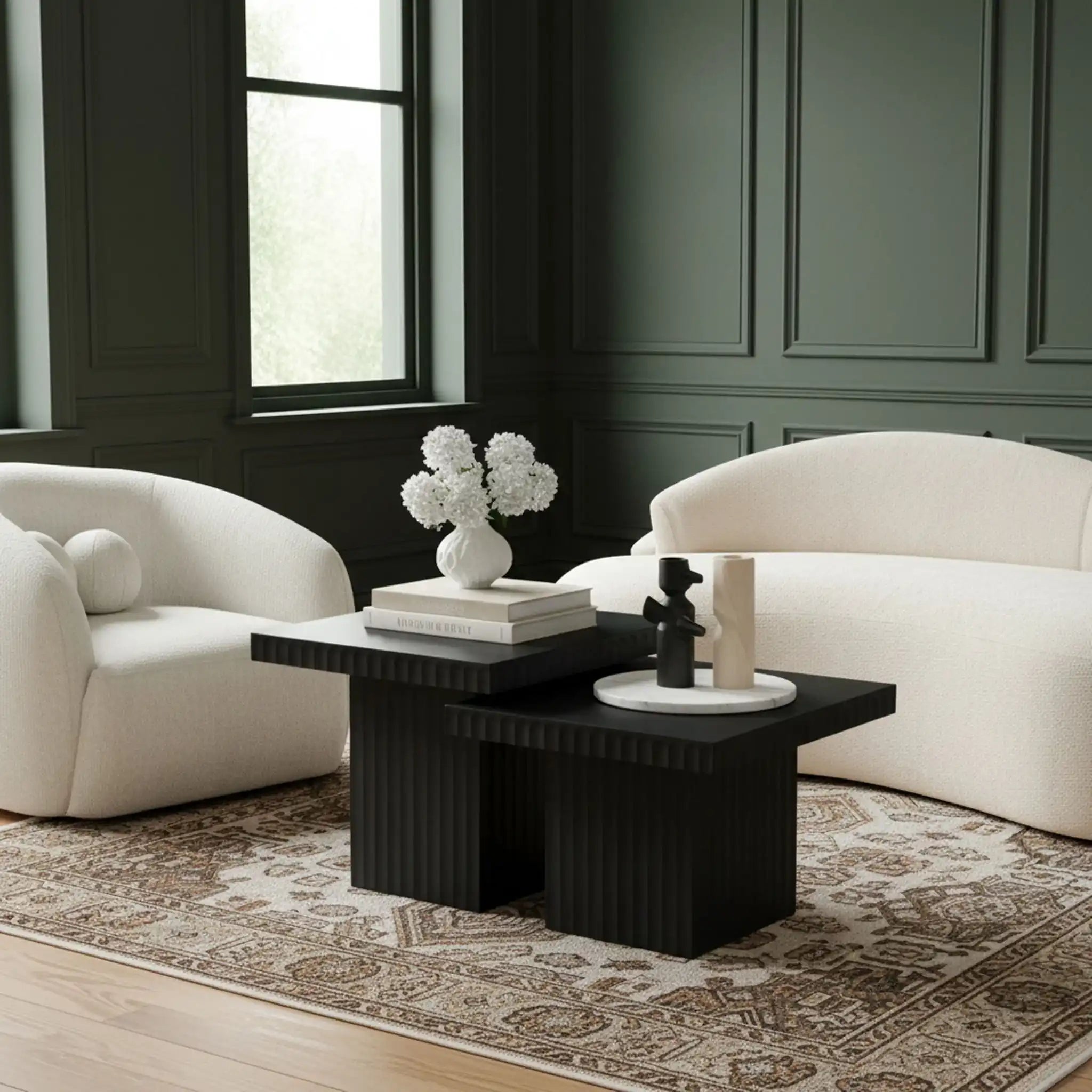 Spencer - 18" Oak Veneer 2 Piece Coffee Table