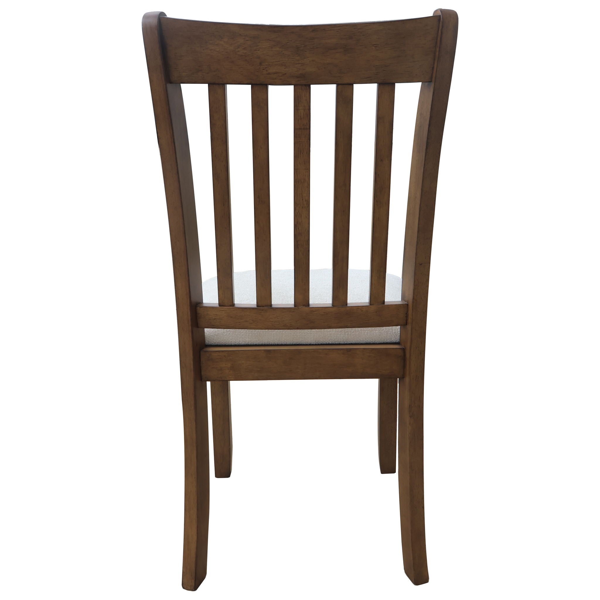 Modern Dining Chair, Wooden Back, Cushion Seats (Set of 2)