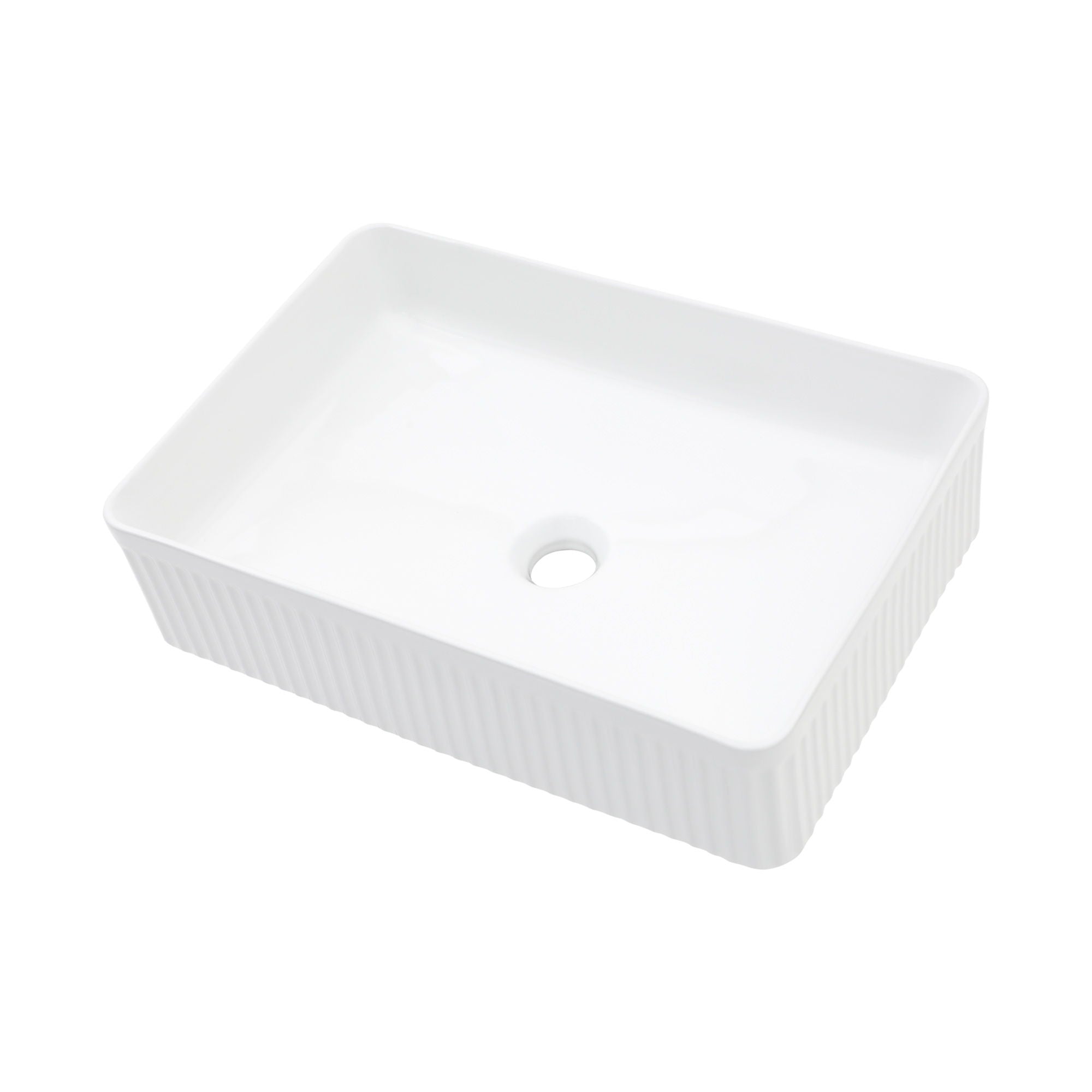 Modern Ceramic Rectangular Vessel Bathroom Sink