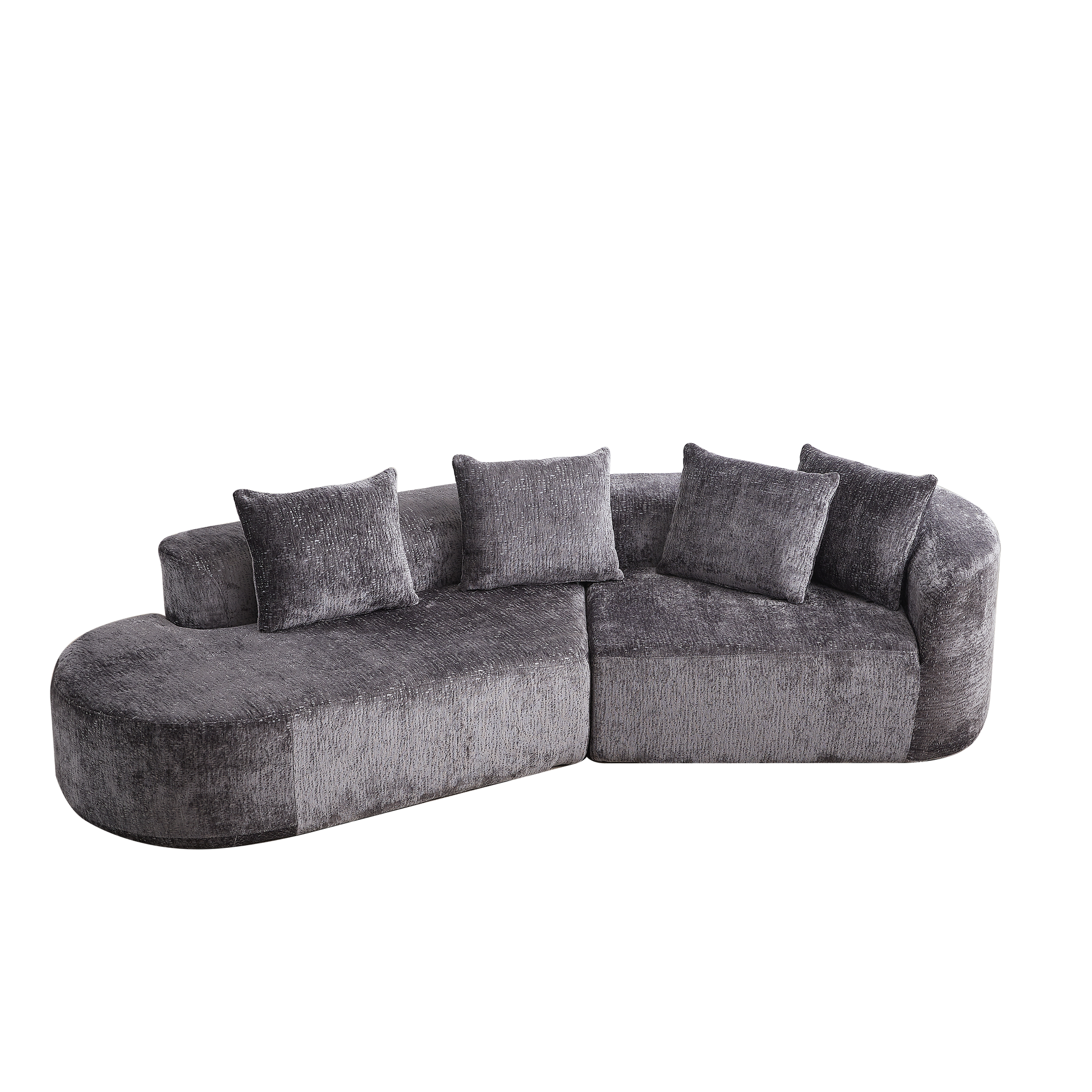 Modern Upholstered Oversized Sectional Sofa, 114-Inch Chenille - Best Buy Furniture
