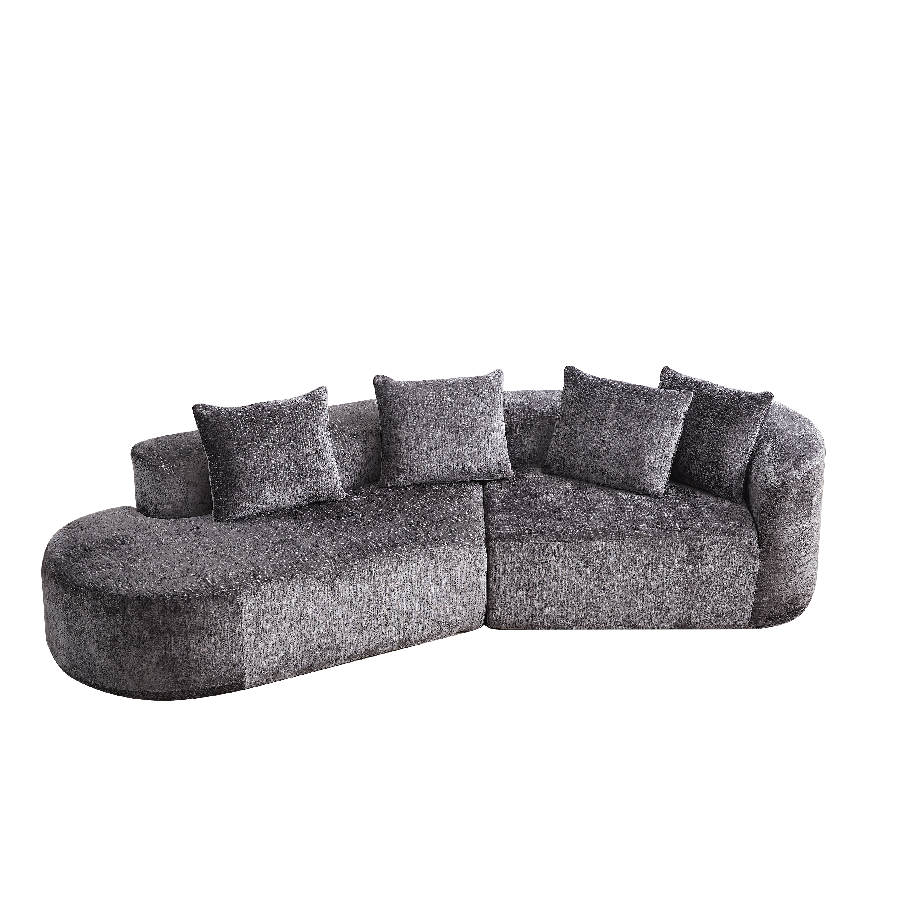 Modern Upholstered Oversized Sectional Sofa, 114-Inch Chenille - Best Buy Furniture
