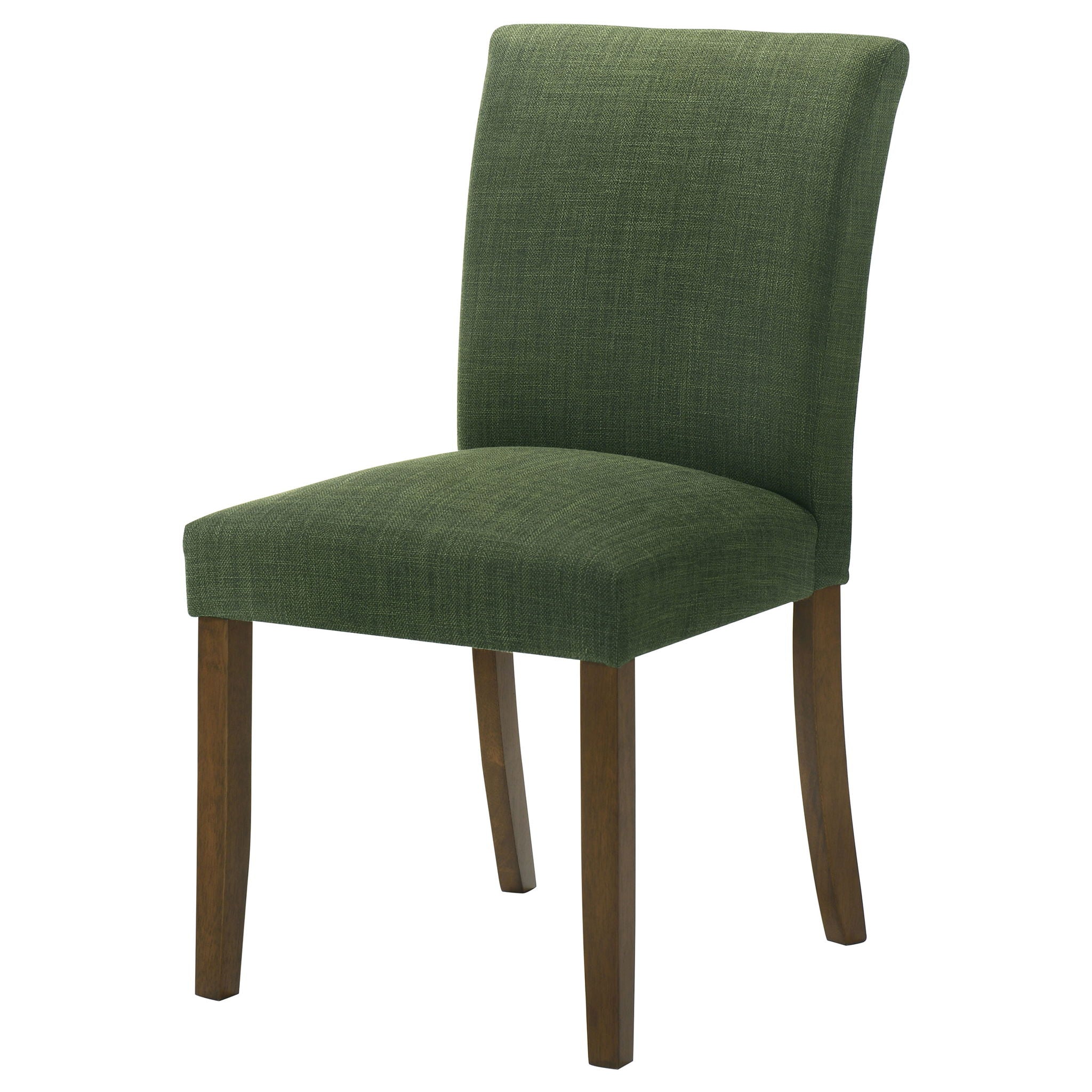 Luxe Upholstered Dining Side Chairs With Gently Curved Back (Set of 2)