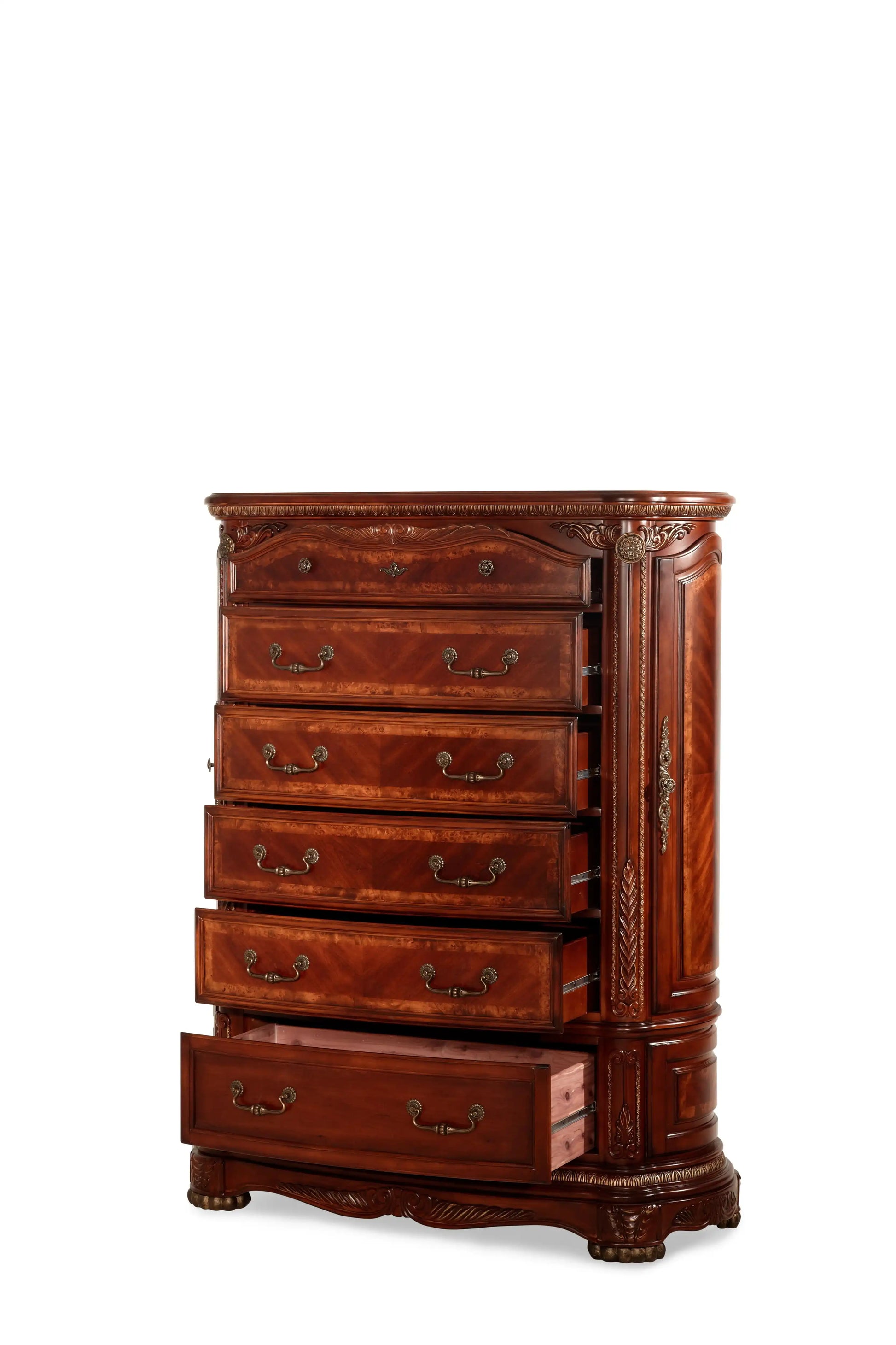 Cortina - 6-Drawer Chest - Honey Walnut - Best Buy Furniture