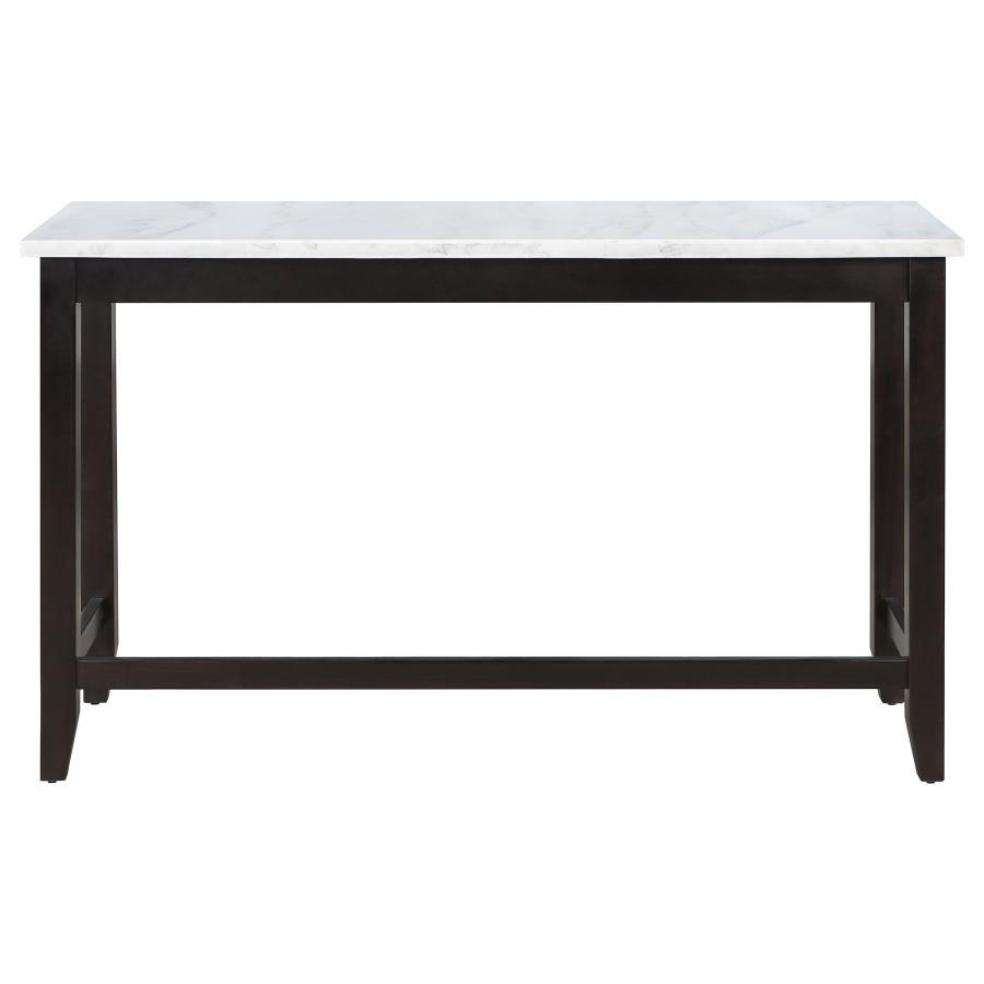 Toby - Marble Counter Dining Table - Rustic Espresso