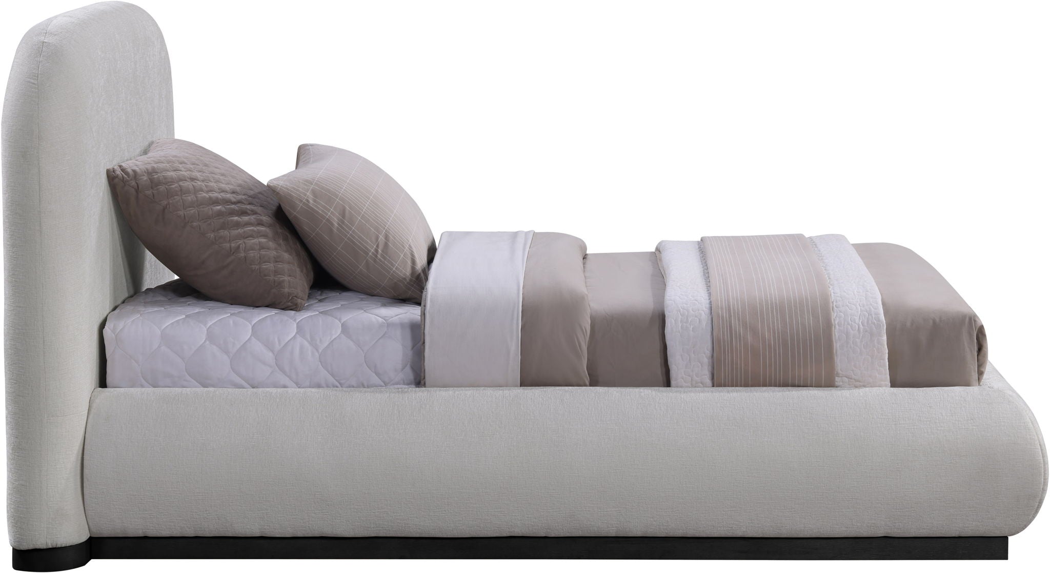 Vaughn - Chenille Bed With Black Base