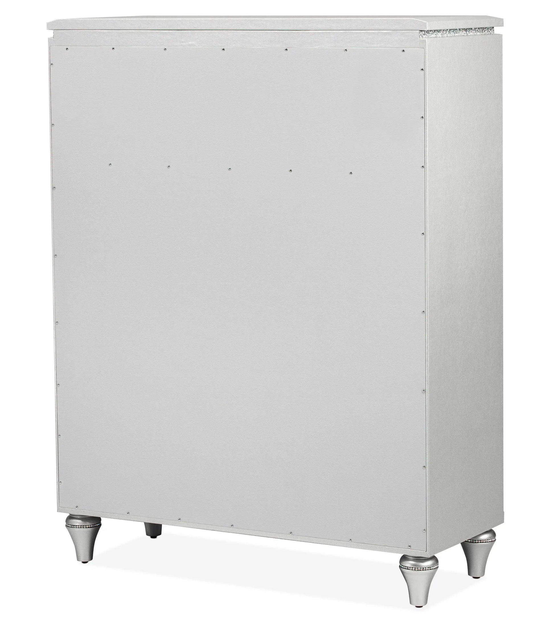 Melrose Plaza - Upholstered 5-Drawer Chest - Dove - Best Buy Furniture