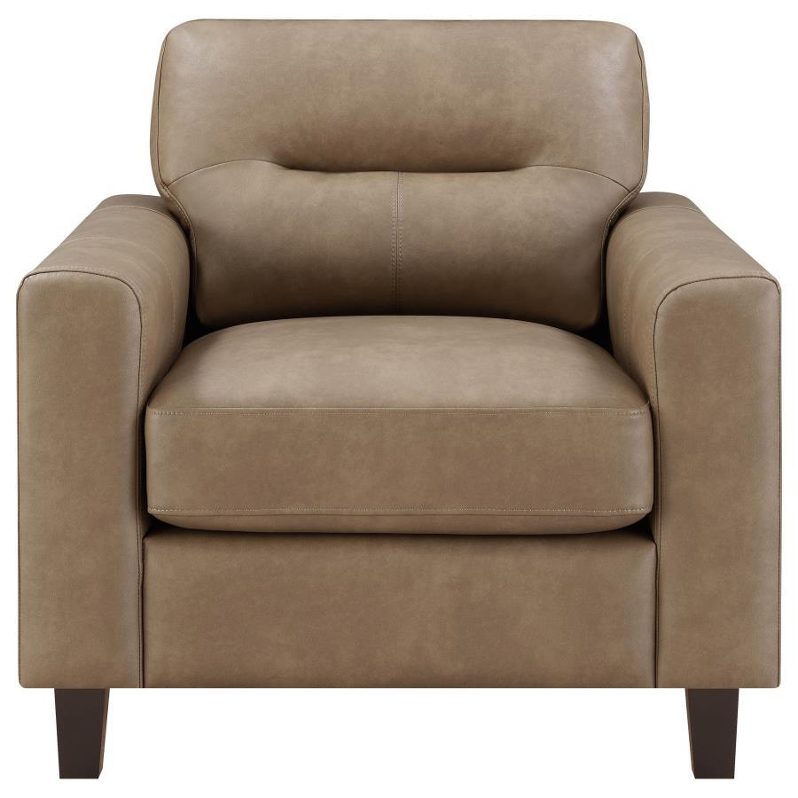 Scotland - Faux Leather Upholstered Sofa Set