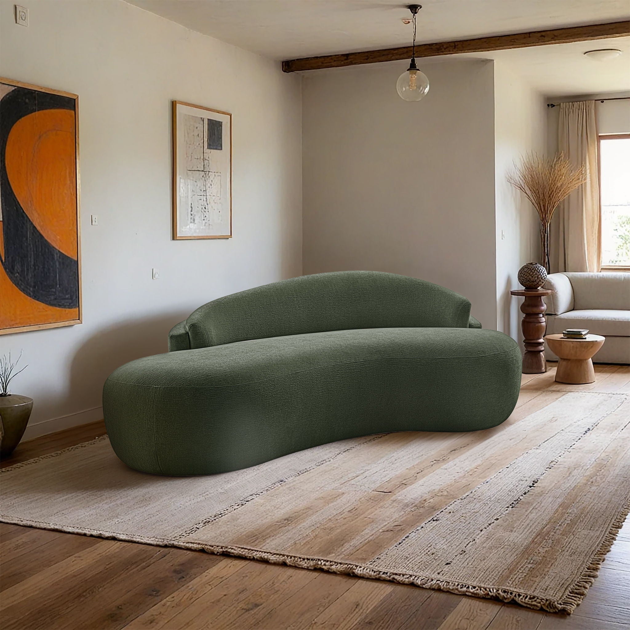 Caspian - Chenille Fabric Upholstered Loveseat