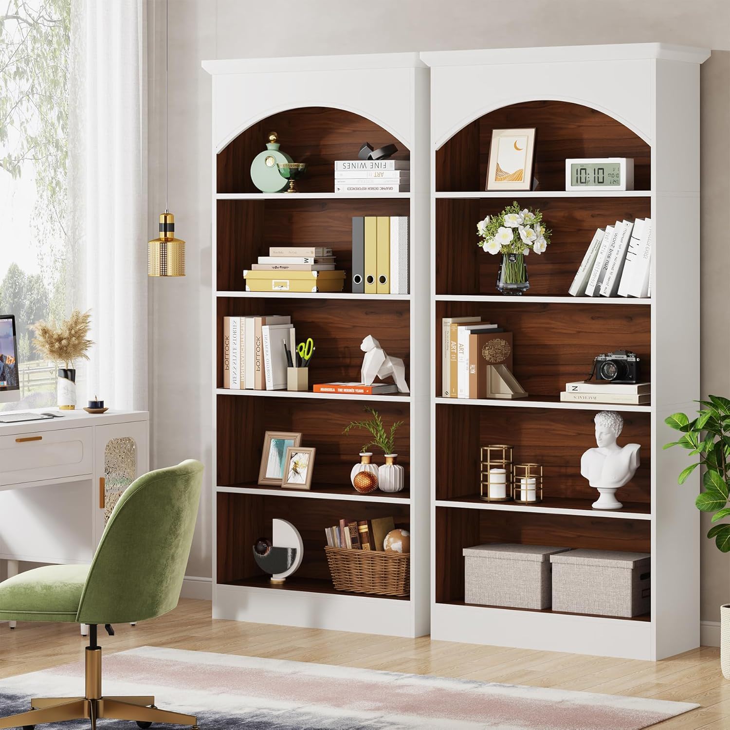 5 Tier Library Bookcase For Living Room
