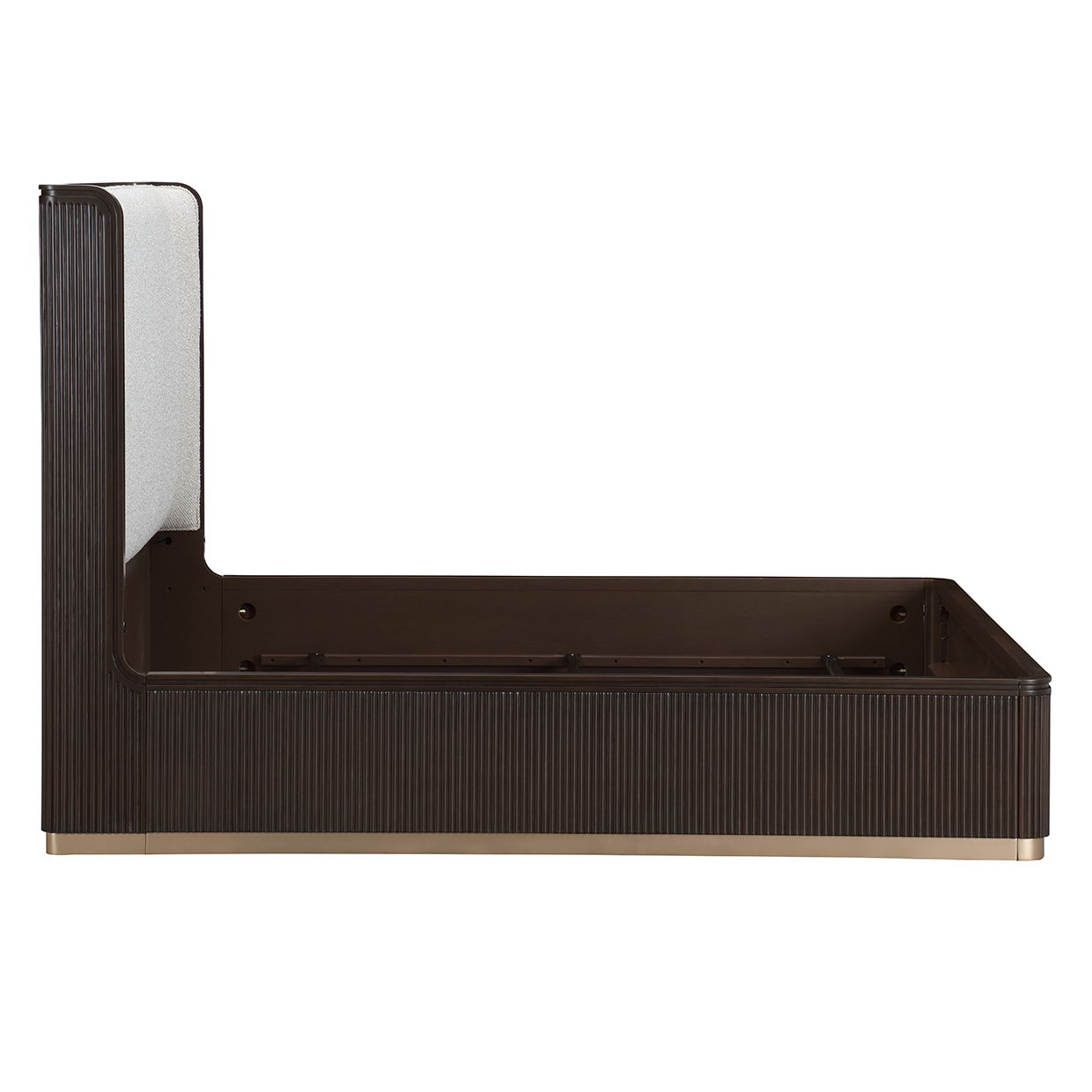 West Kensington - Eastern King Bed - Buff / Medium Espresso