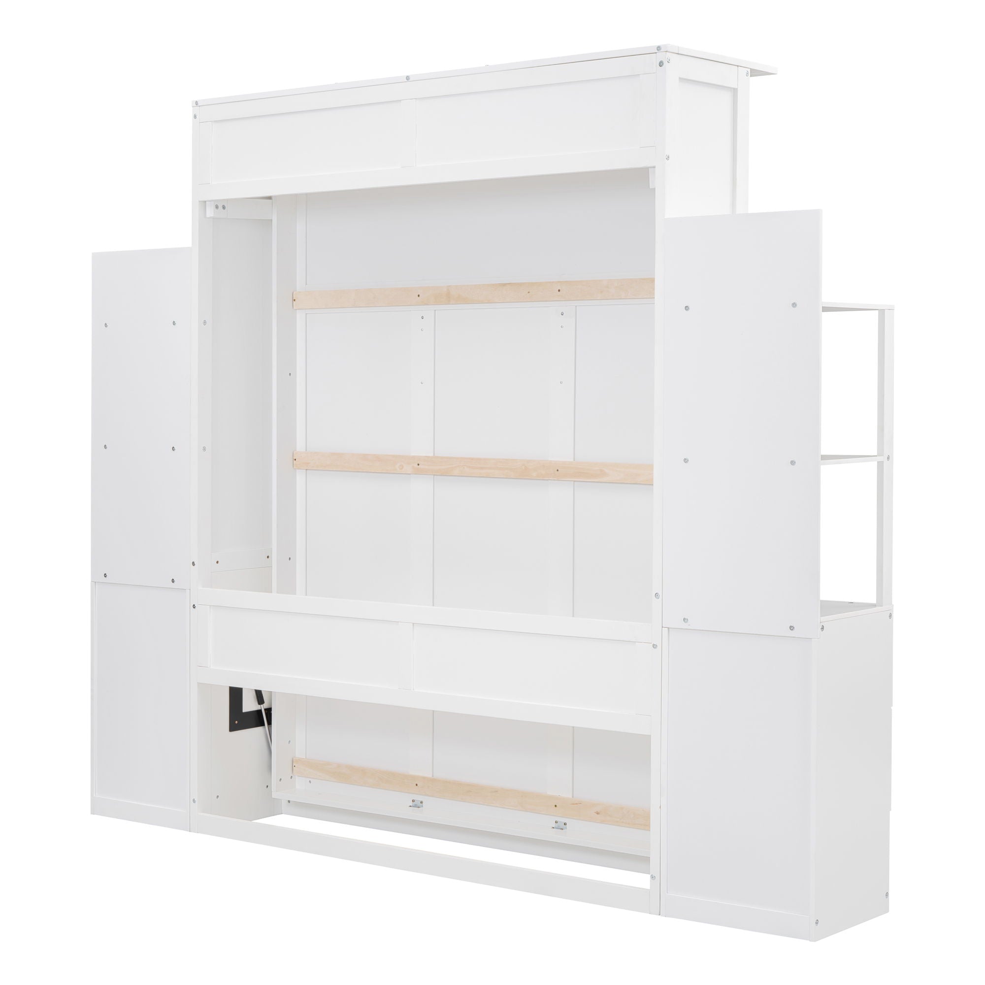 Murphy Wall Bed With Shelves, Drawers And LED Lights
