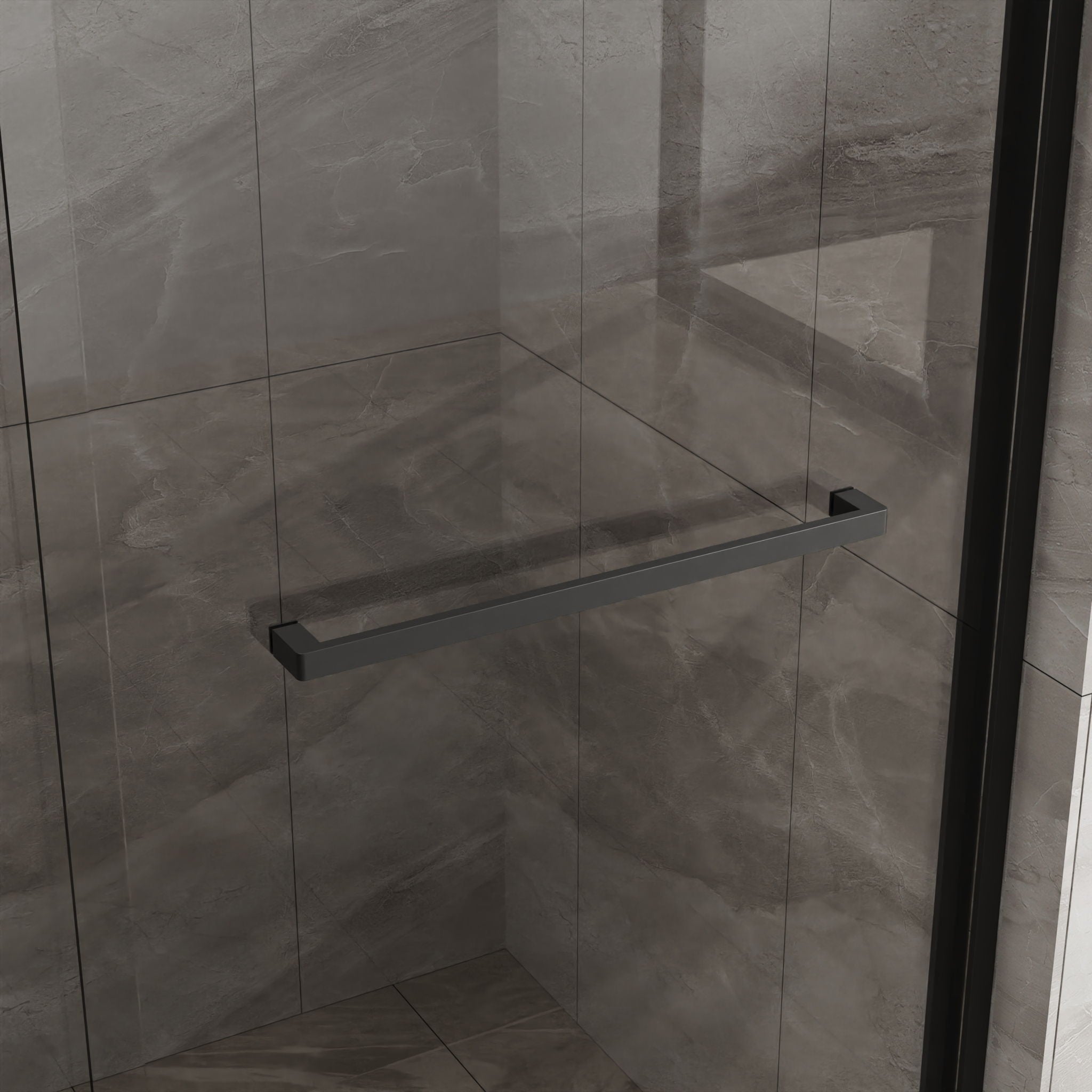 Goodyo - Double Sliding Bathtub Shower Door With Sgcc Clear Tempered Glass