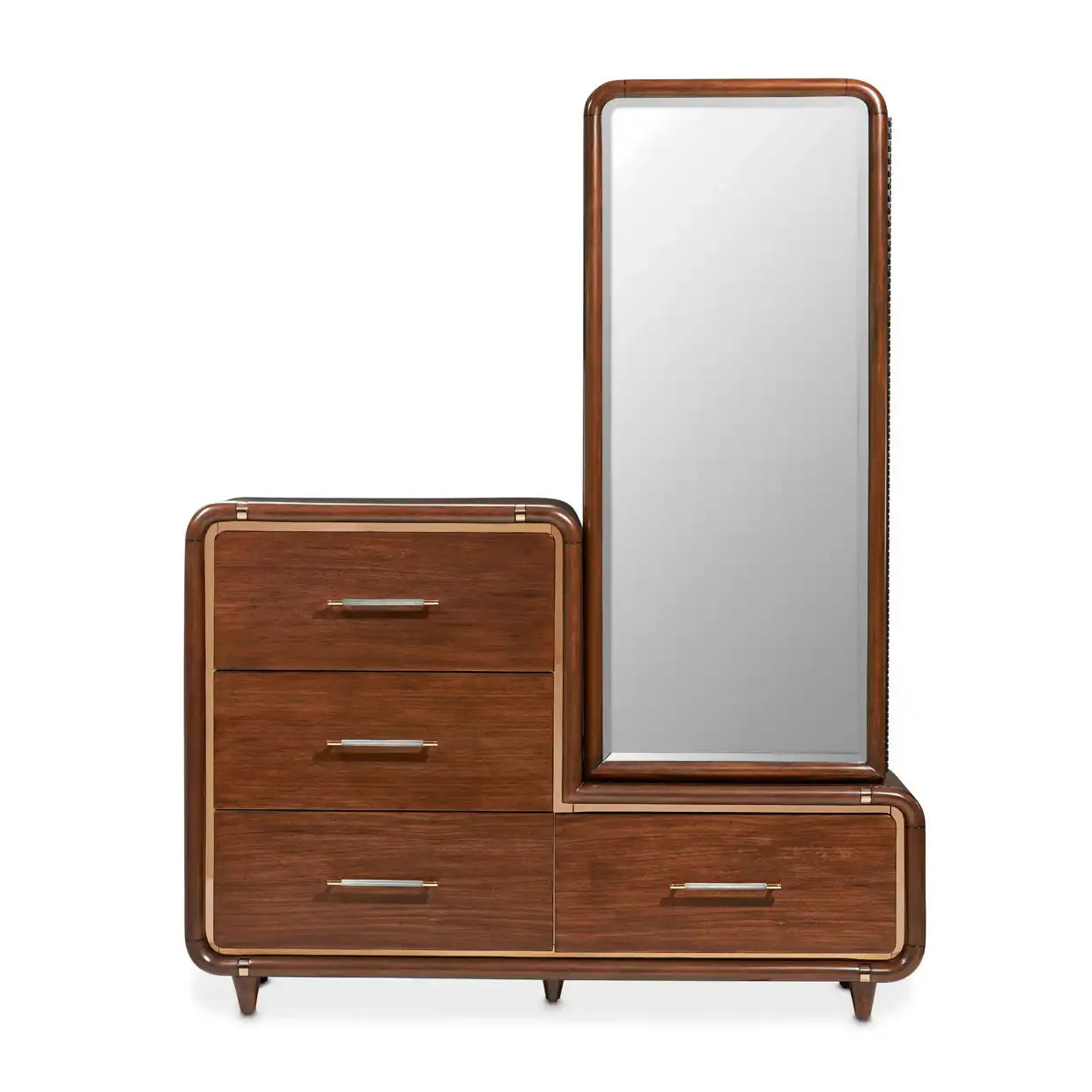 Mason Park - Chest With Storage Mirror - Umber - Best Buy Furniture