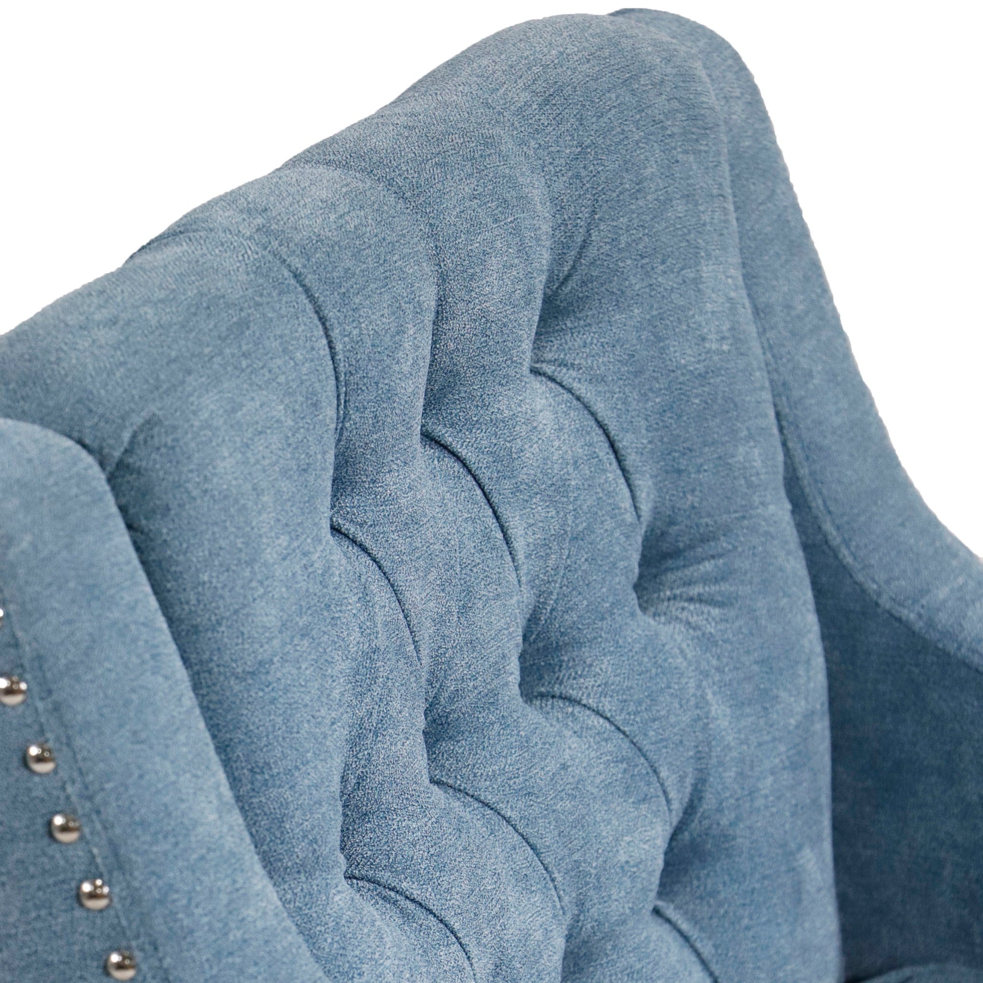 Accent Chair, Living Room Chair, Footrest Chair Set With Vintage Brass Studs, Button Tufted Upholstered Armchair For Living Room, Comfy Reading Chair For Bedroom, Reception Room - Best Buy Furniture