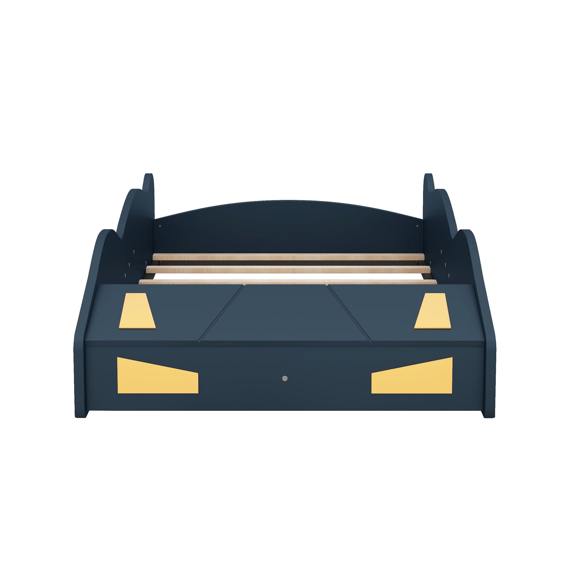 Race Car Shaped Platform Bed With Wheels And Storage