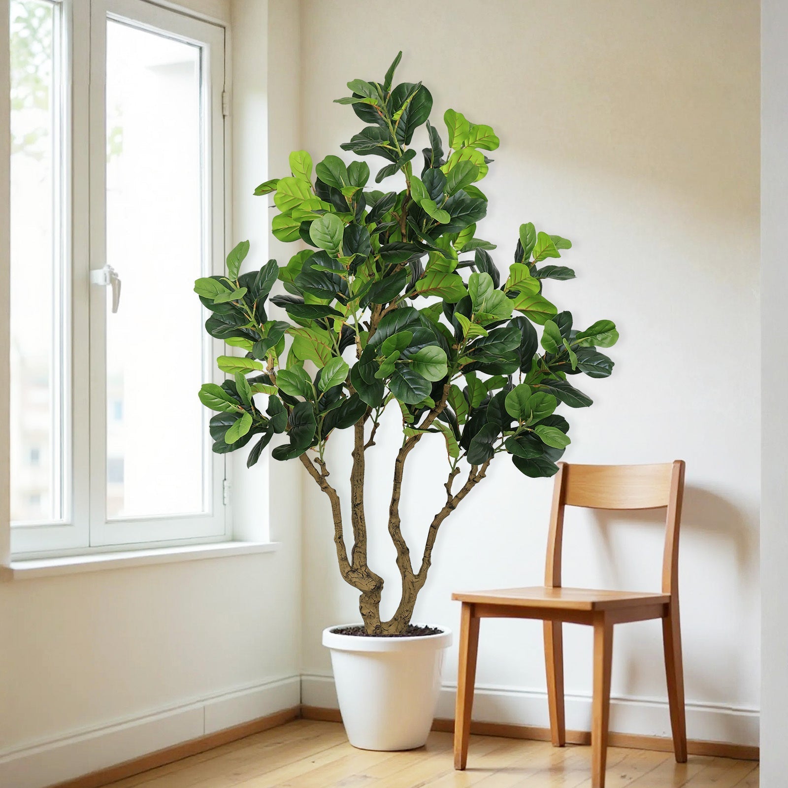 7FT Tall Artificial Banyan Tree Silk Plant – Large Faux Greenery