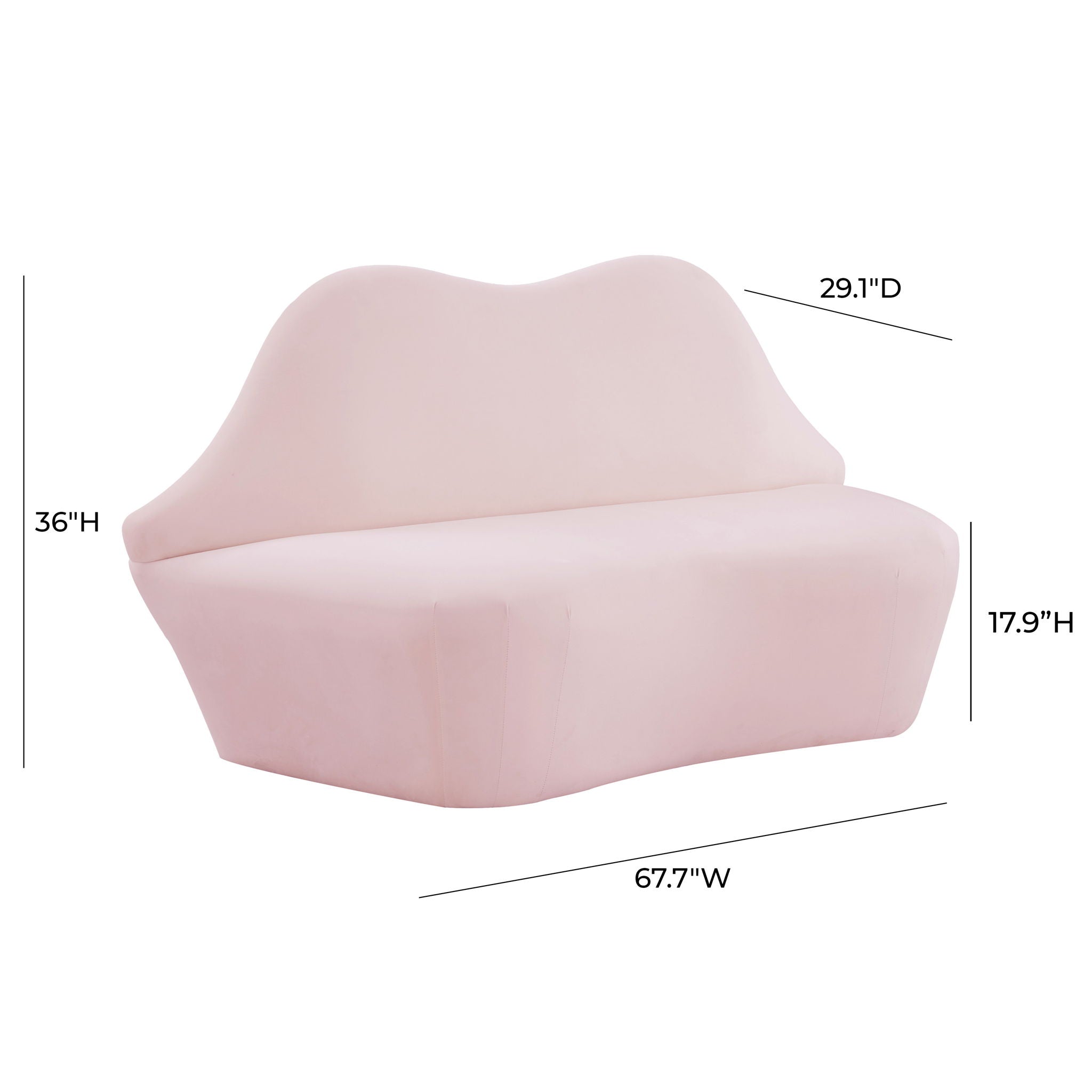 Lips - Velvet Settee