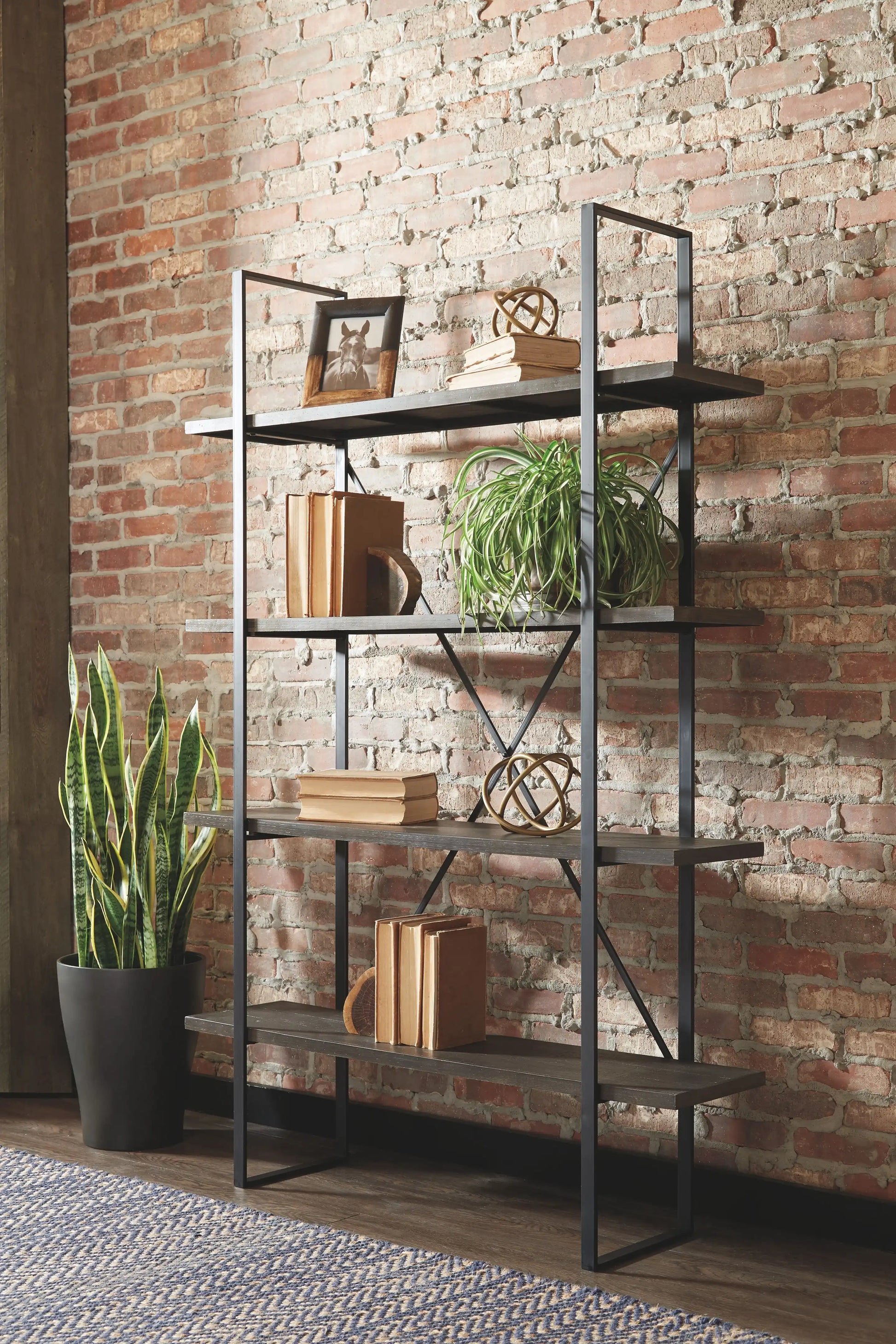 Gilesgrove - Bookcase - Black / Gray - Best Buy Furniture