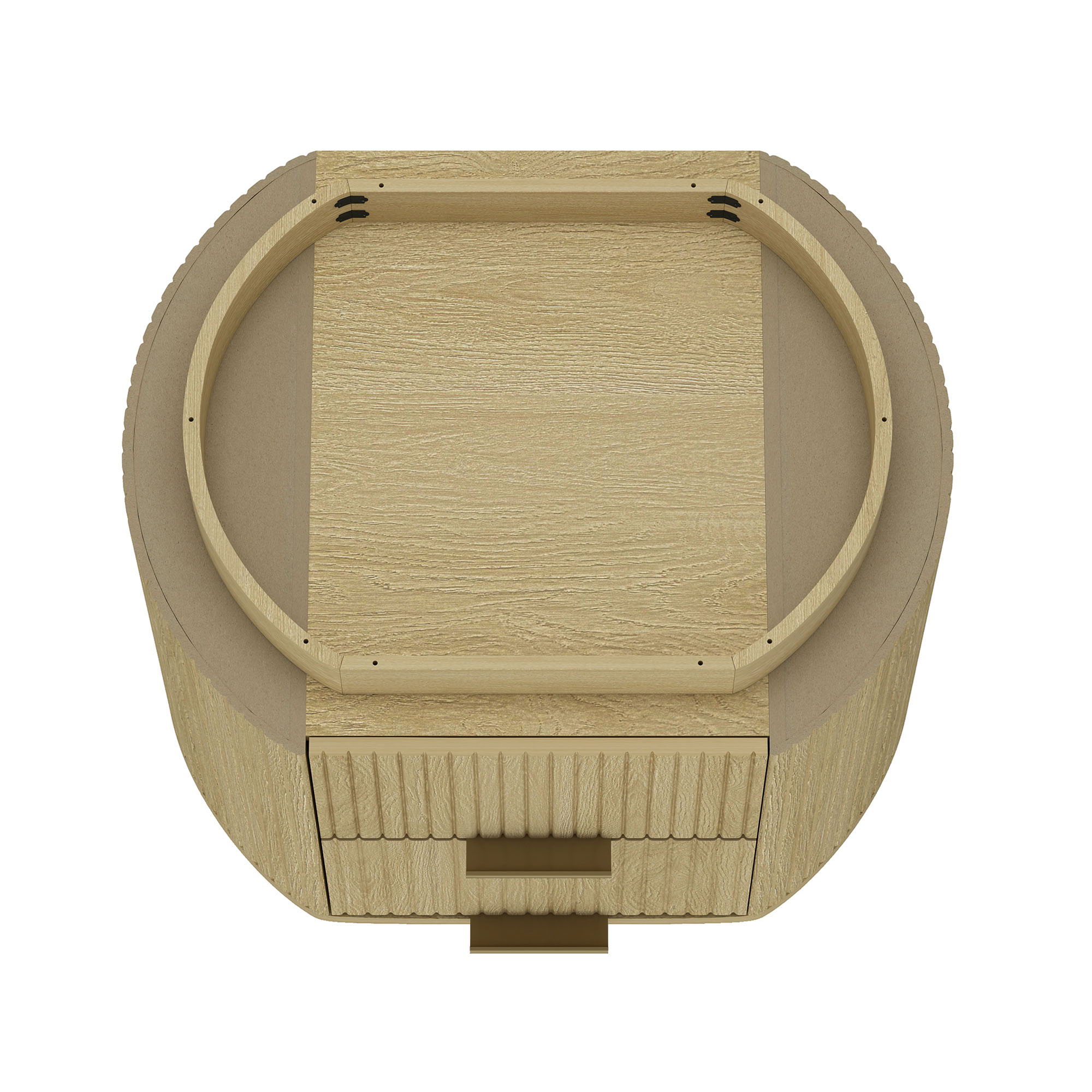 Olivia - Nightstand & 2 Drawers - Oak