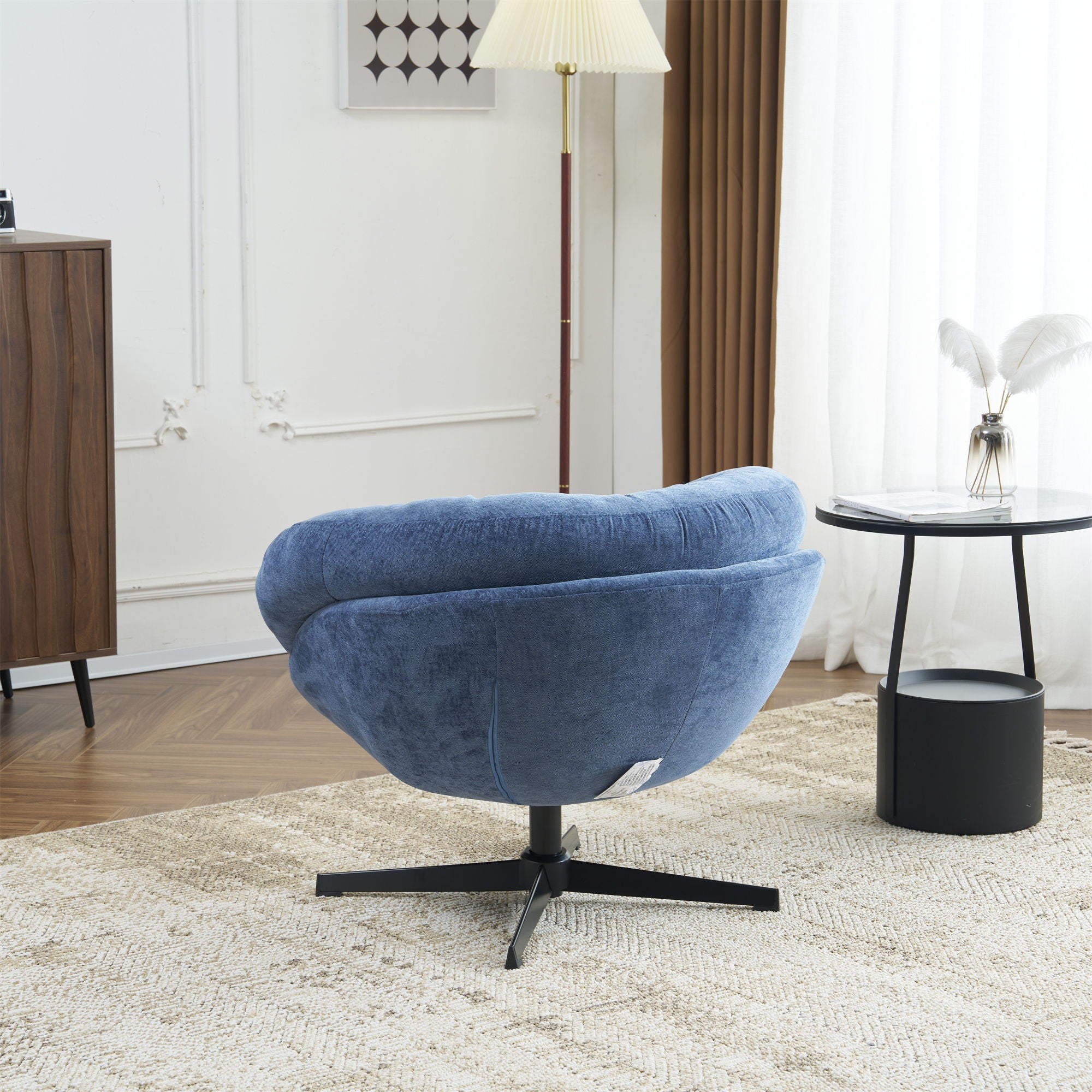 Modern Chenille Office Chair With 360 Degree Swivel