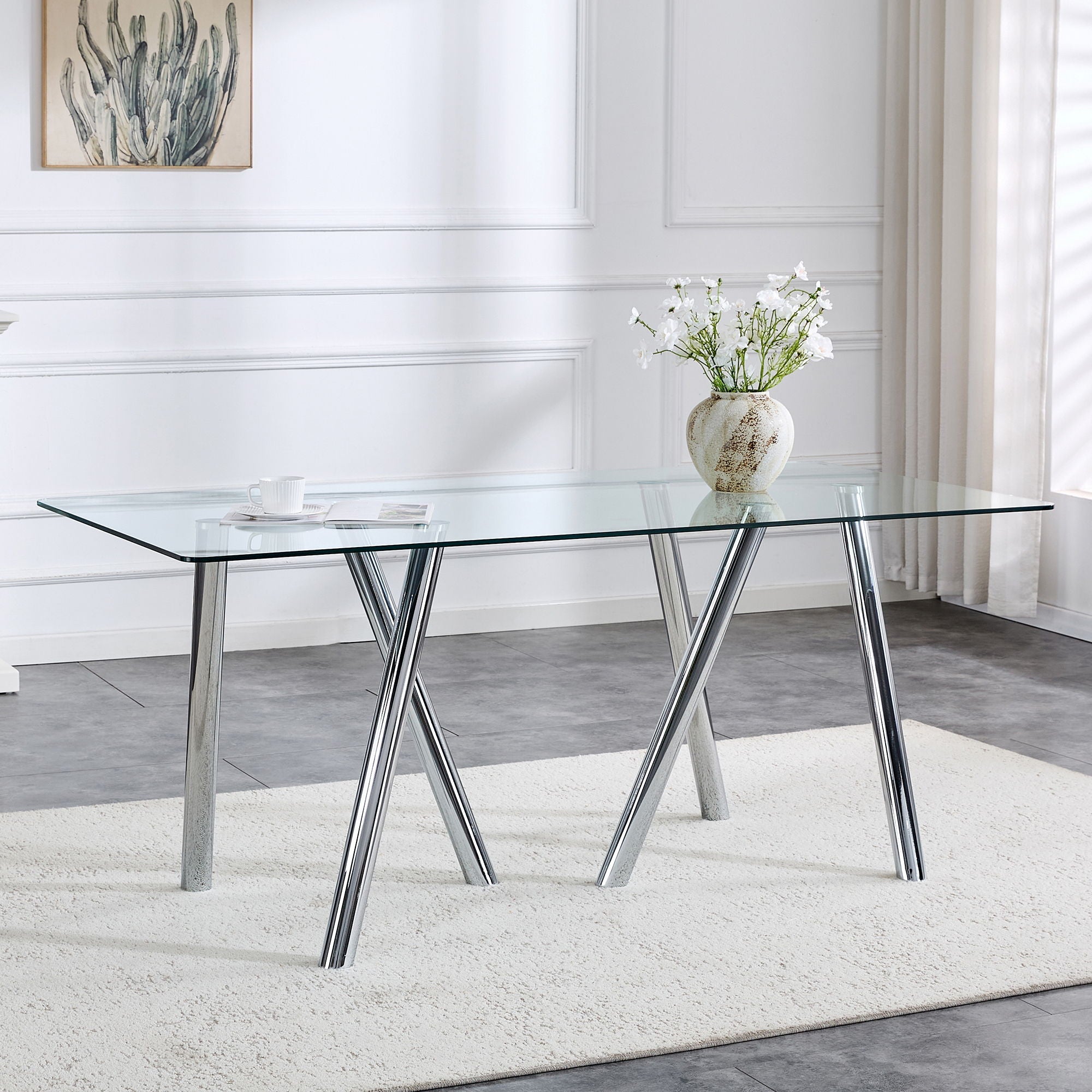 Dining Table With Transparent Surface