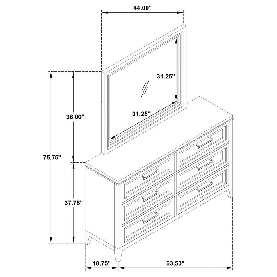 Marielle - 6-Drawer Bedroom Dresser