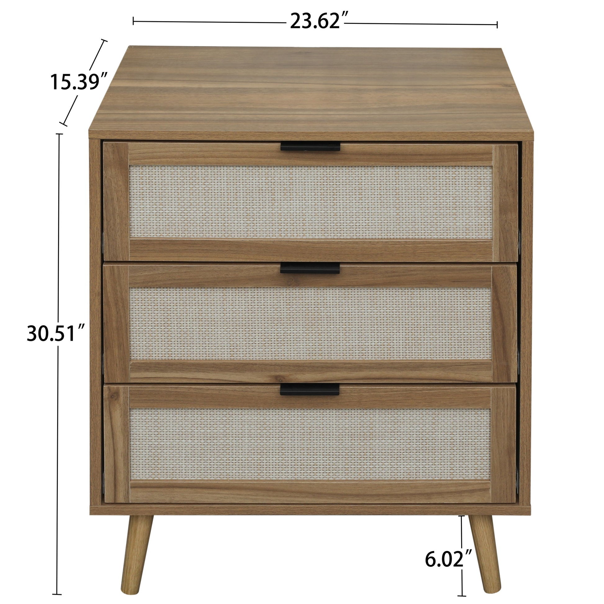 3 Drawer Cabinet, Suitable For Bedroom, Living Room, Study - Walnut - Best Buy Furniture