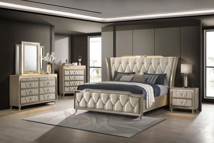 Lorient - 8-Drawer LED Bedroom Dresser Cabinet
