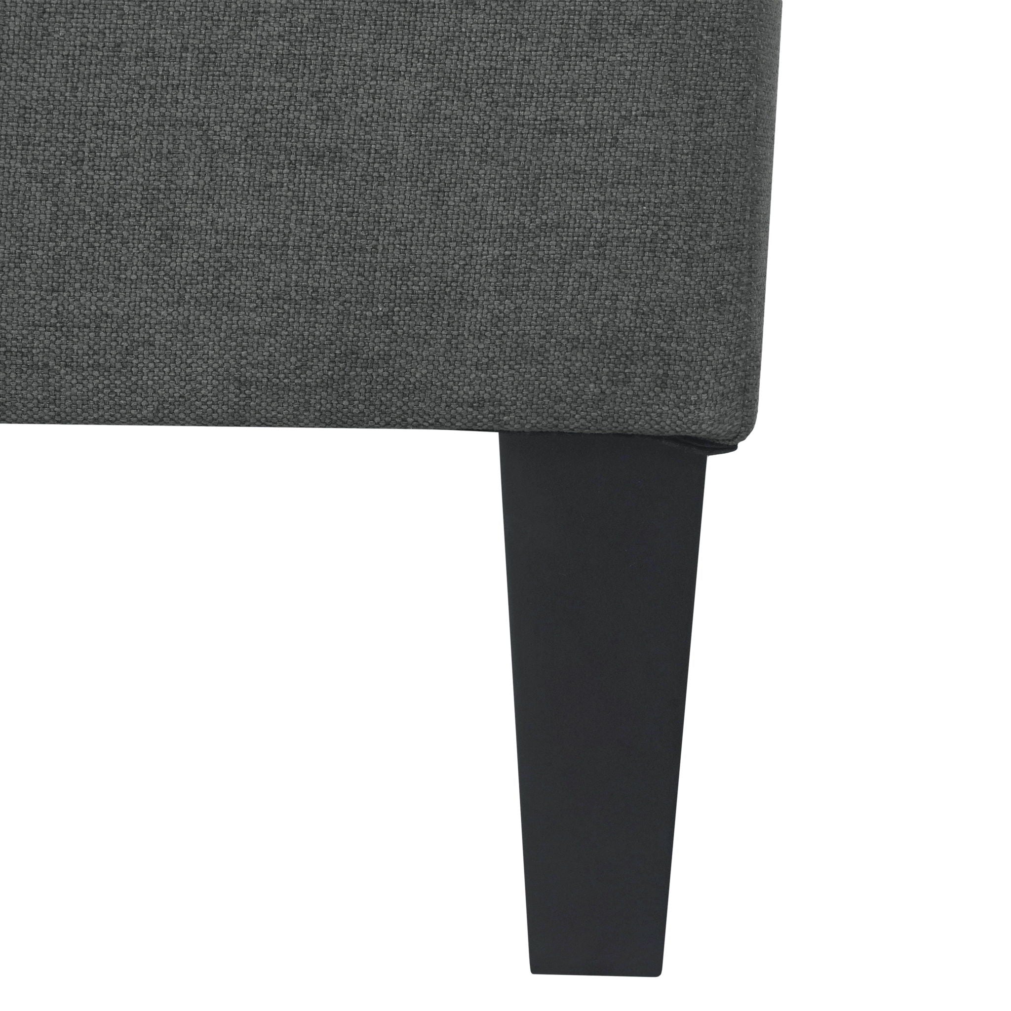 Classic Ottoman With Birch Wood Legs And Fabric Upholstery