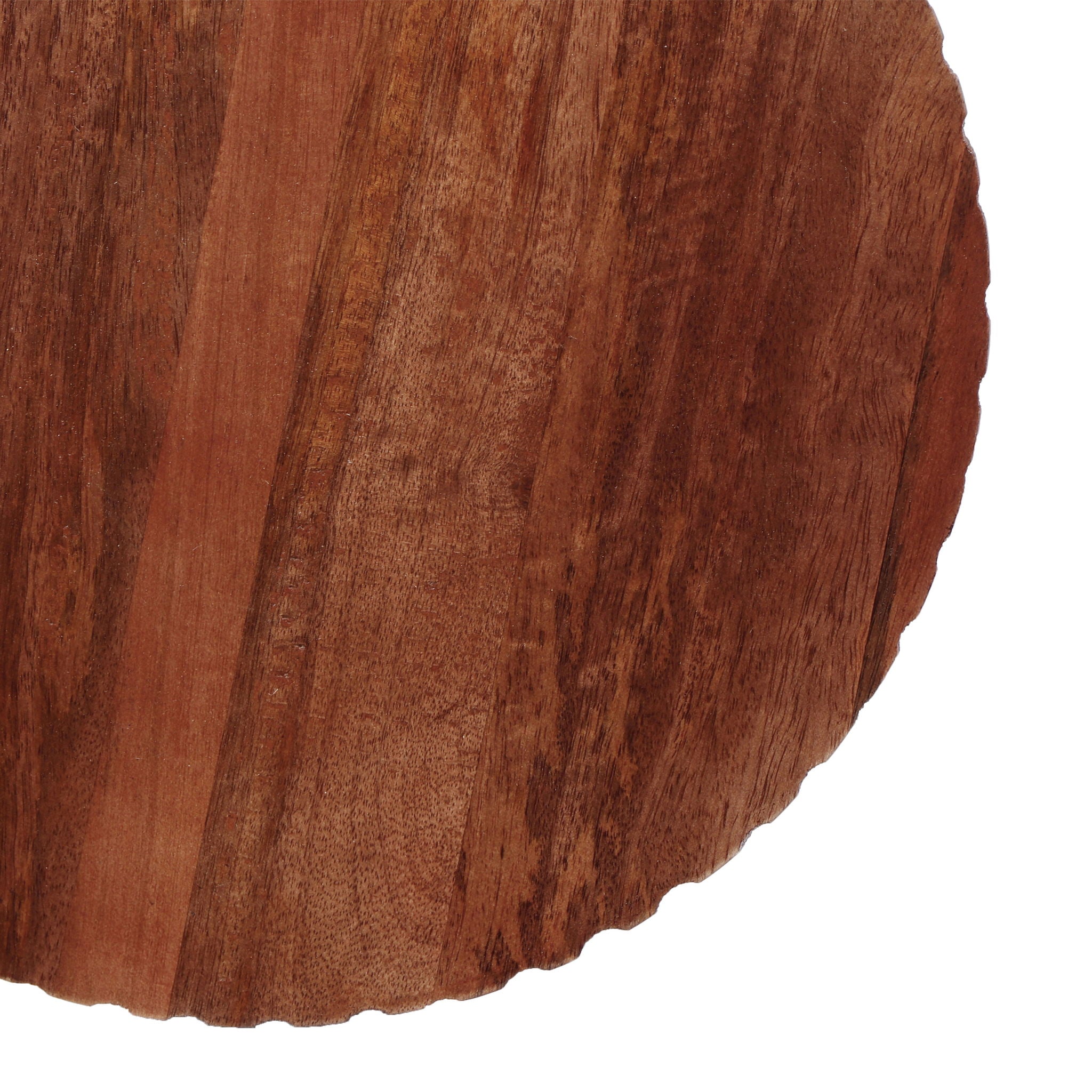 Modern Mango Wood Round End Table With Pedestal Base - Honey