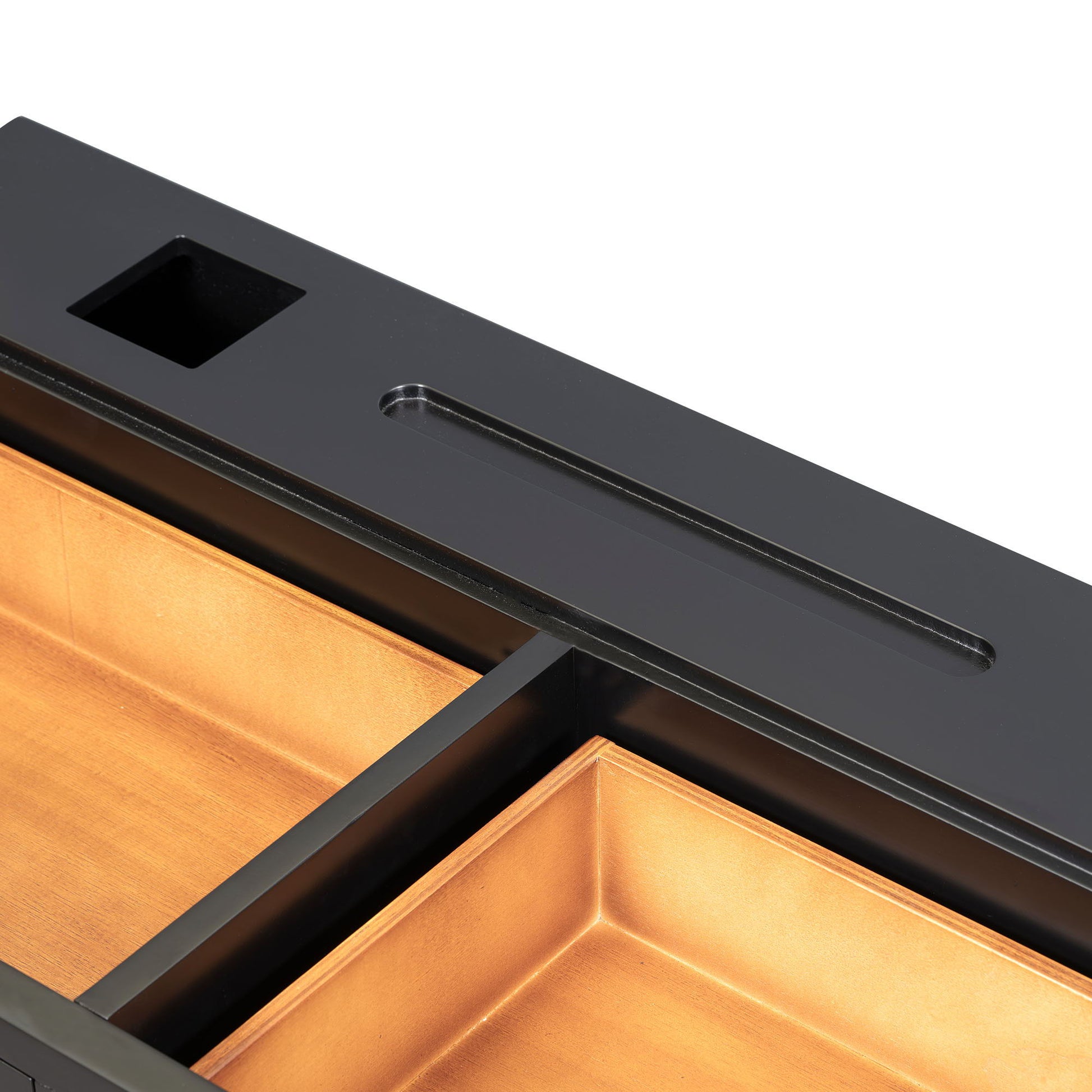 Floating Shelf With Drawer, Multi-Purpose Wall-Mounted Vanity Table, Mounted Desk, Floating Table For Bedroom, Bathroom, Hairdressers - Black / Golden - Best Buy Furniture