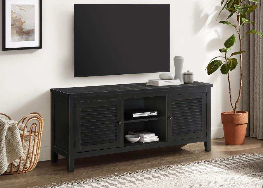 Concord - 2-Door TV Stand Console - Distressed Java